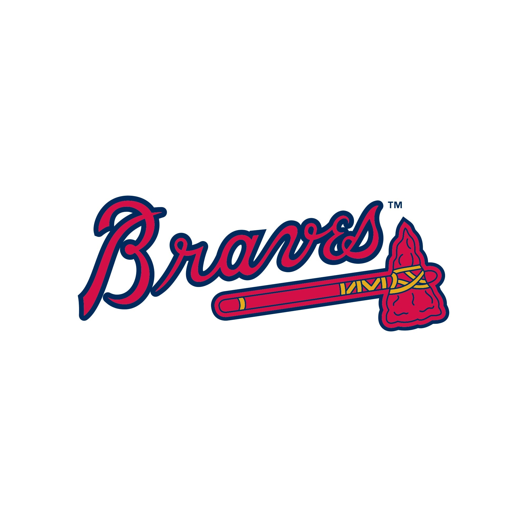 Atlanta Braves - 5 Logo Minis (Mixed Sizes) - Official MLB - Reusable Vinyl Decals