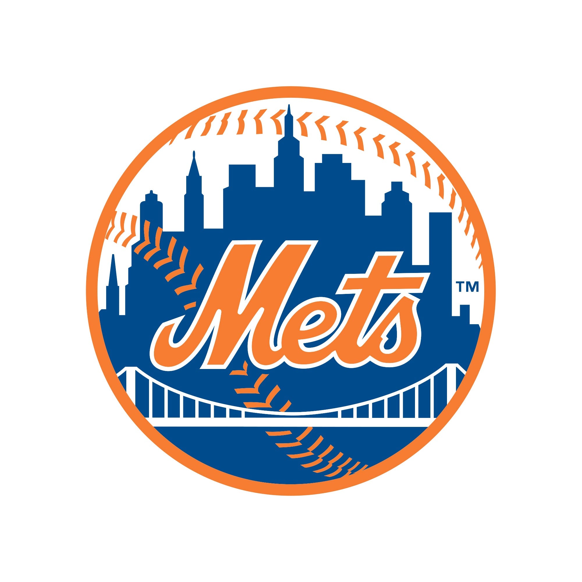 New York Mets - 5 Logo Minis (Mixed Sizes) - Official MLB - Reusable Vinyl Decals