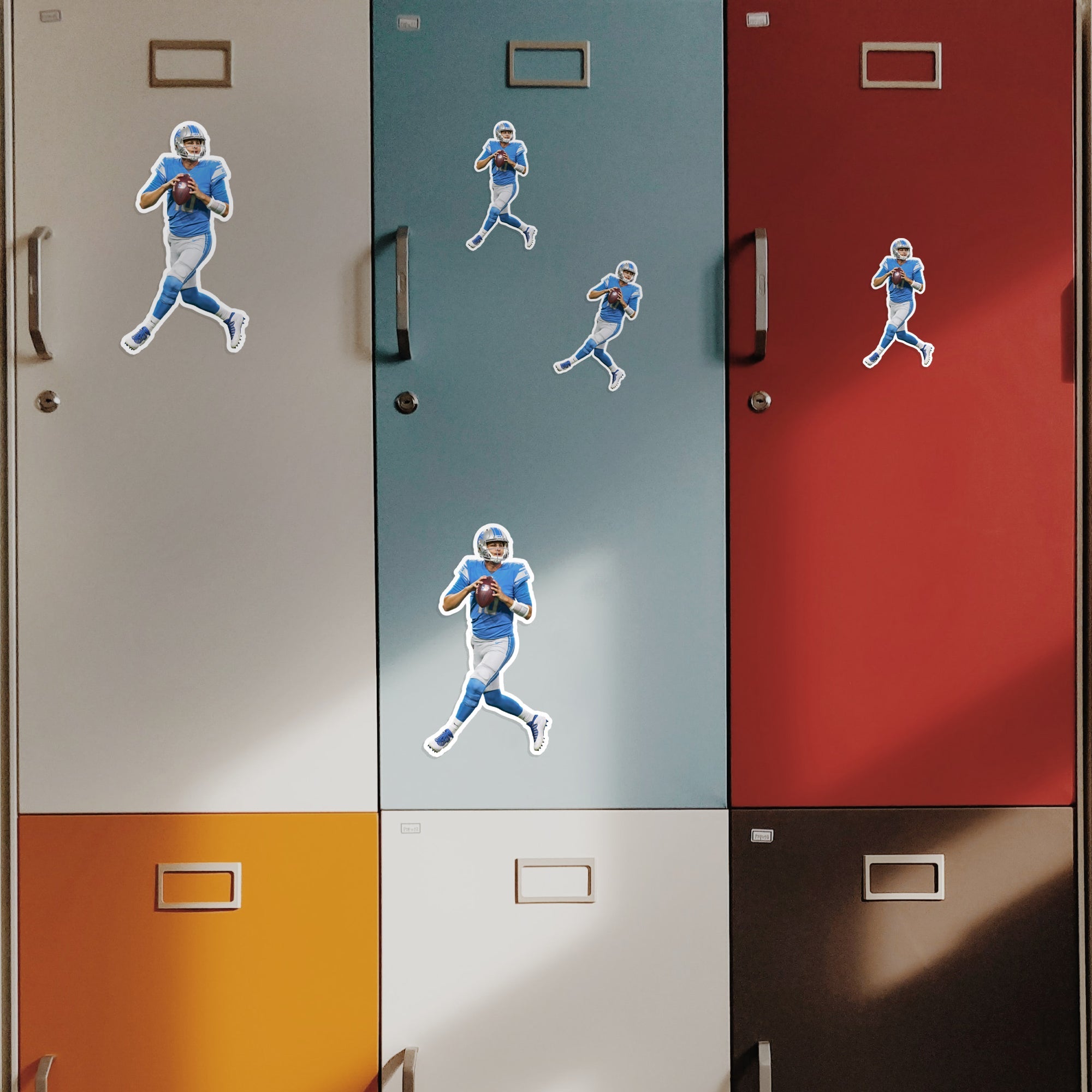 Jared Goff - 5 Player Minis (Mixed Sizes) - Official NFL - Detroit Lions - Reusable Vinyl Decals