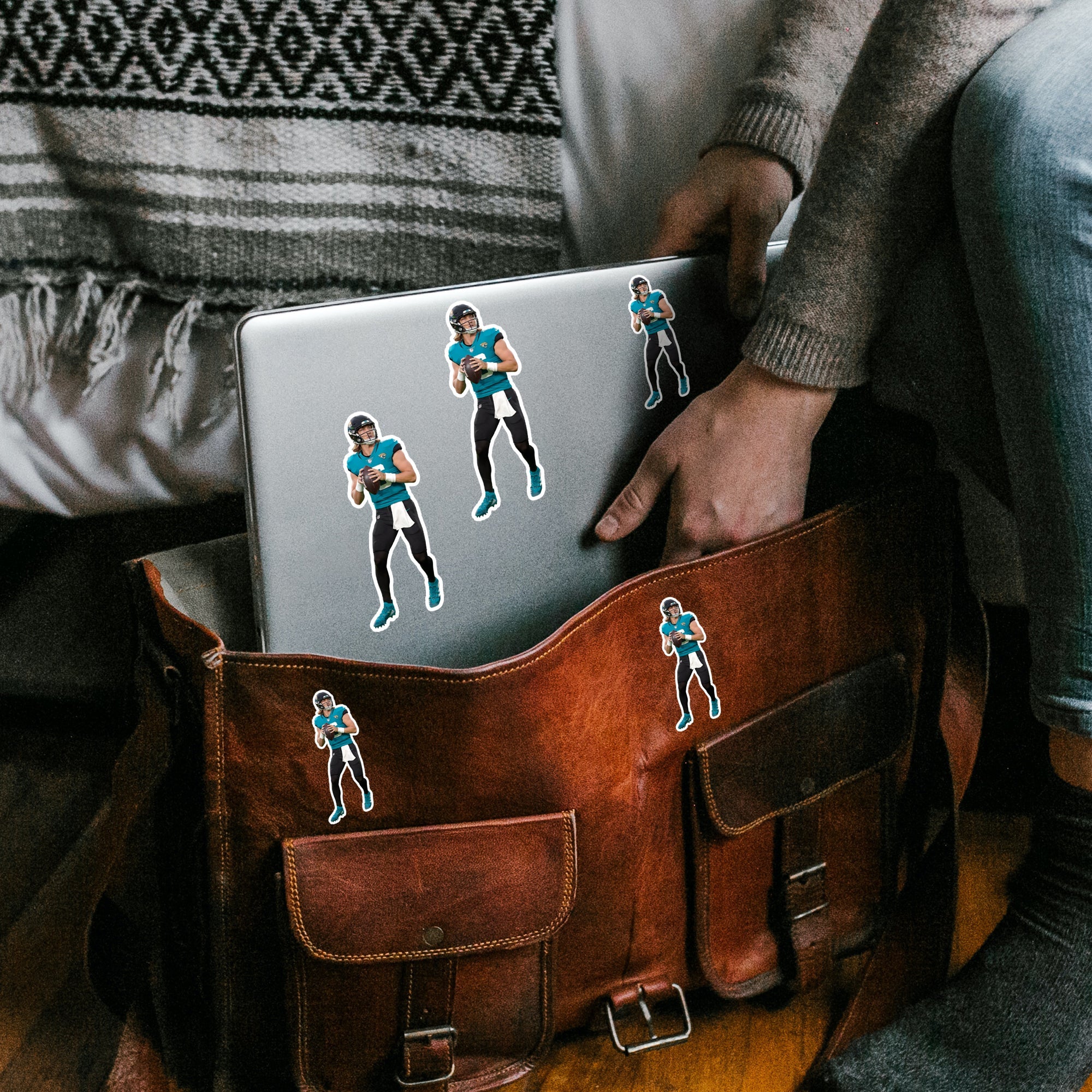 Trevor Lawrence - 5 Player Minis (Mixed Sizes) - Official NFL - Jacksonville Jaguars - Reusable Vinyl Decals