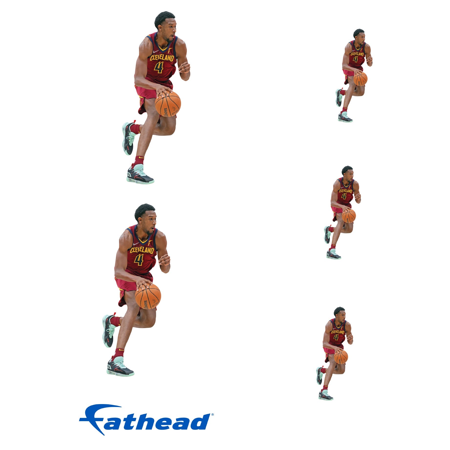 Evan Mobley - 5 Minis (Mixed Sizes) - Official NBA - Cleveland Cavaliers - Reusable Vinyl Decals #1