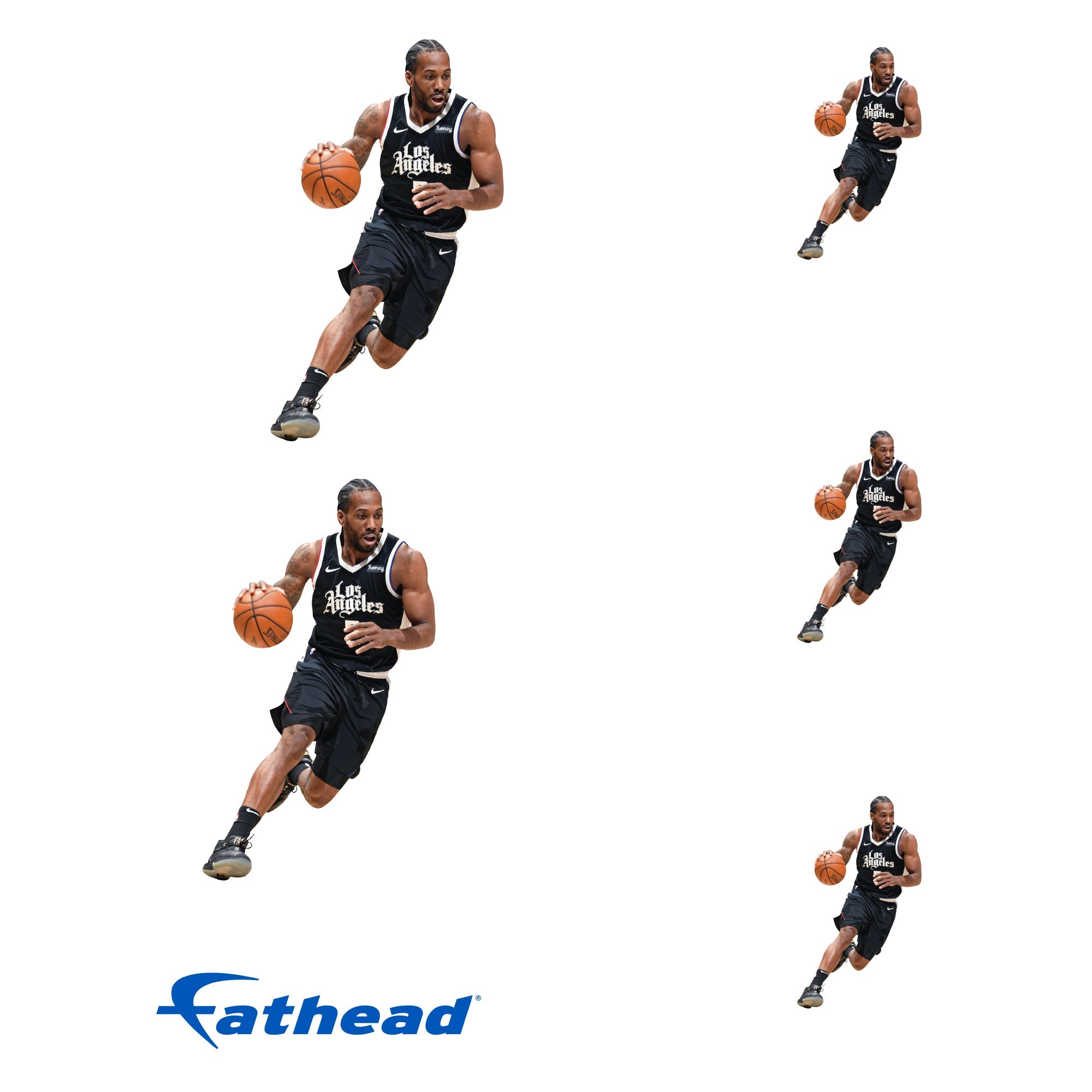 Kawhi Leonard - 5 Minis (Mixed Sizes) - Official NBA - Los Angeles Clippers - Reusable Vinyl Decals