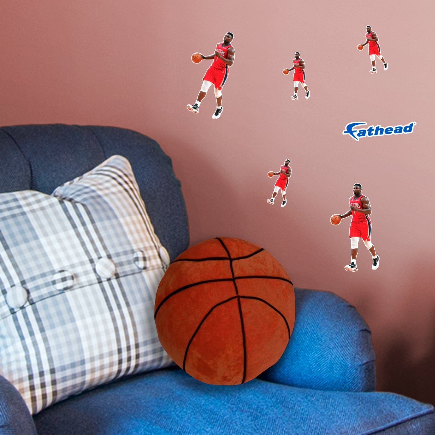 Zion Williamson - 5 Minis (Mixed Sizes) - Official NBA - New Orleans Pelicans - Reusable Vinyl Decals