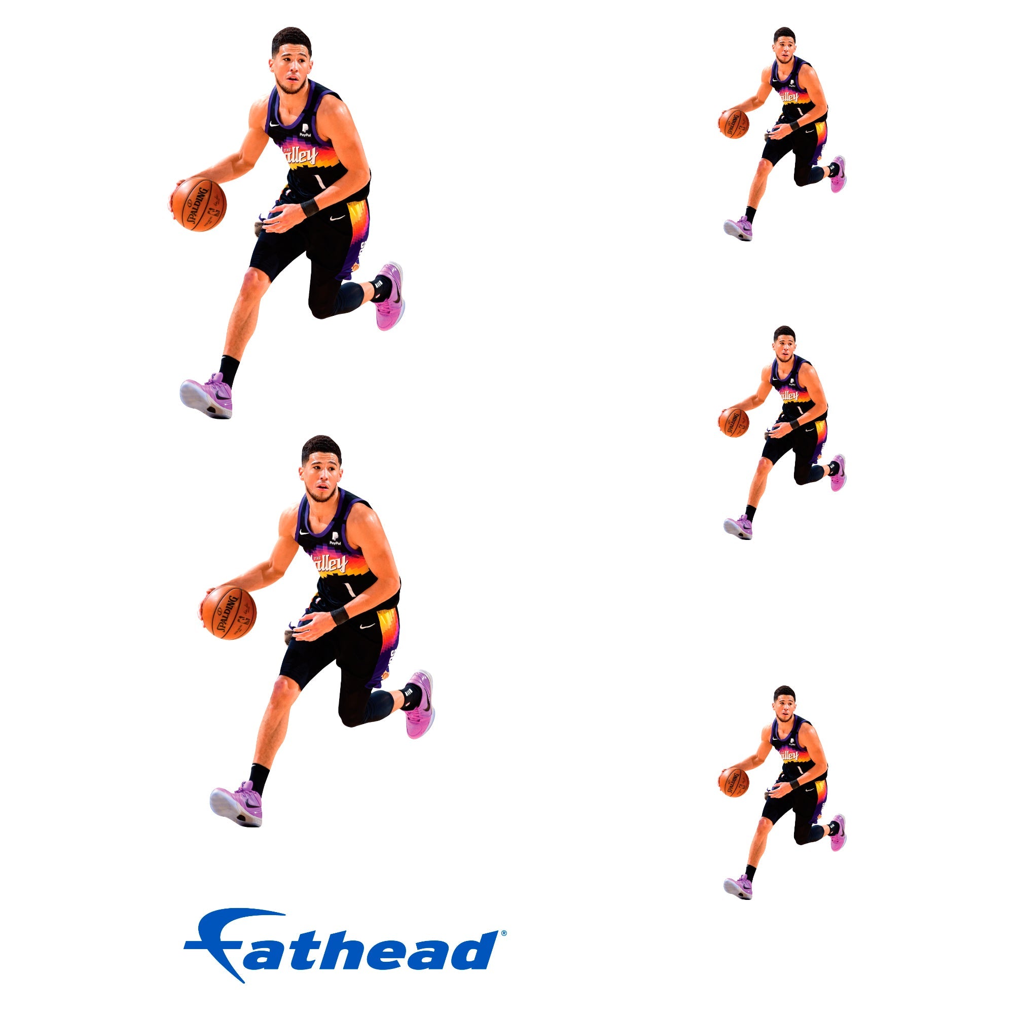 Devin Booker - 5 Minis (Mixed Sizes) - Official NBA - Phoenix Suns - Reusable Vinyl Decals