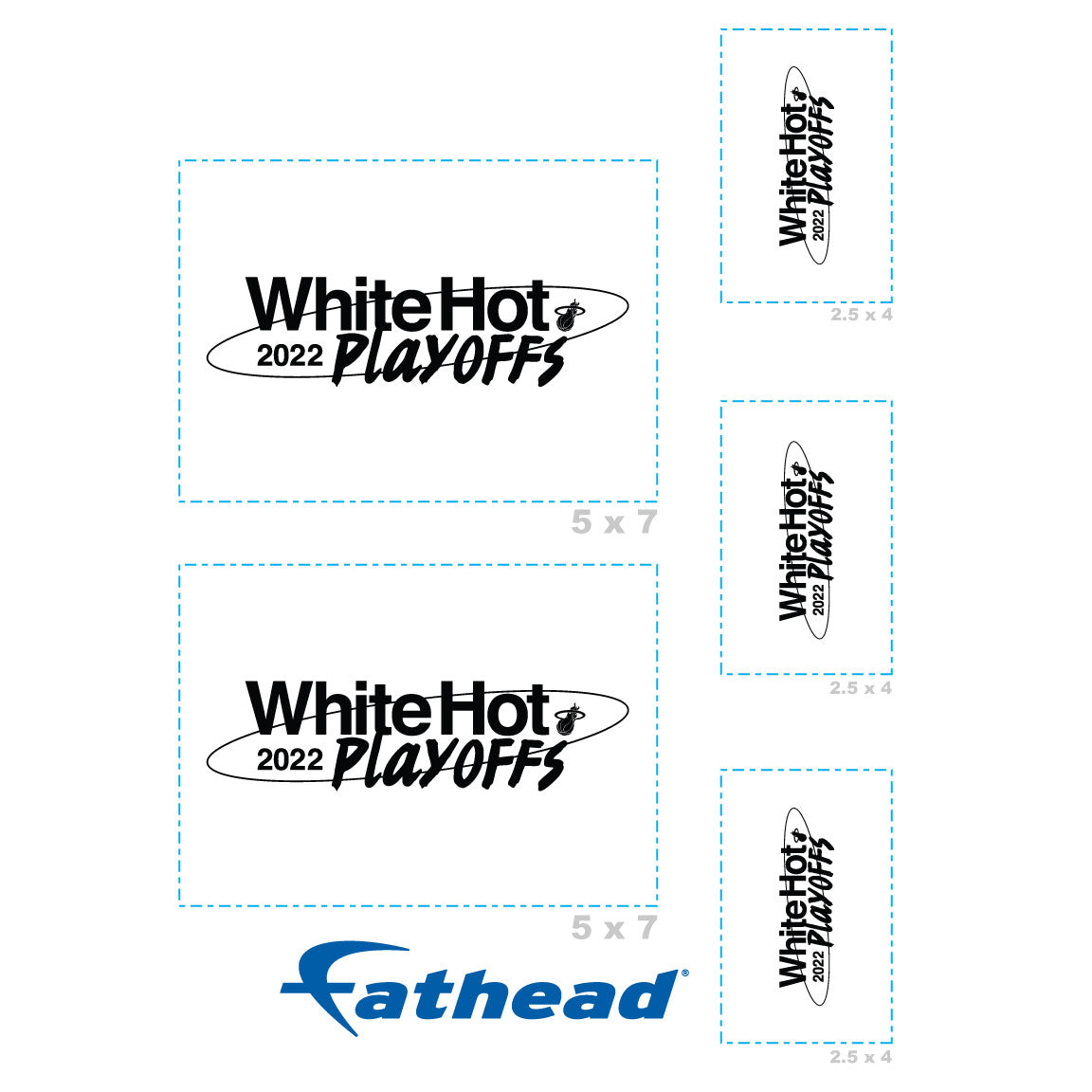 Miami Heat - 5 Logo Minis (Mixed Sizes) - Official NBA - Reusable Vinyl Decals #2