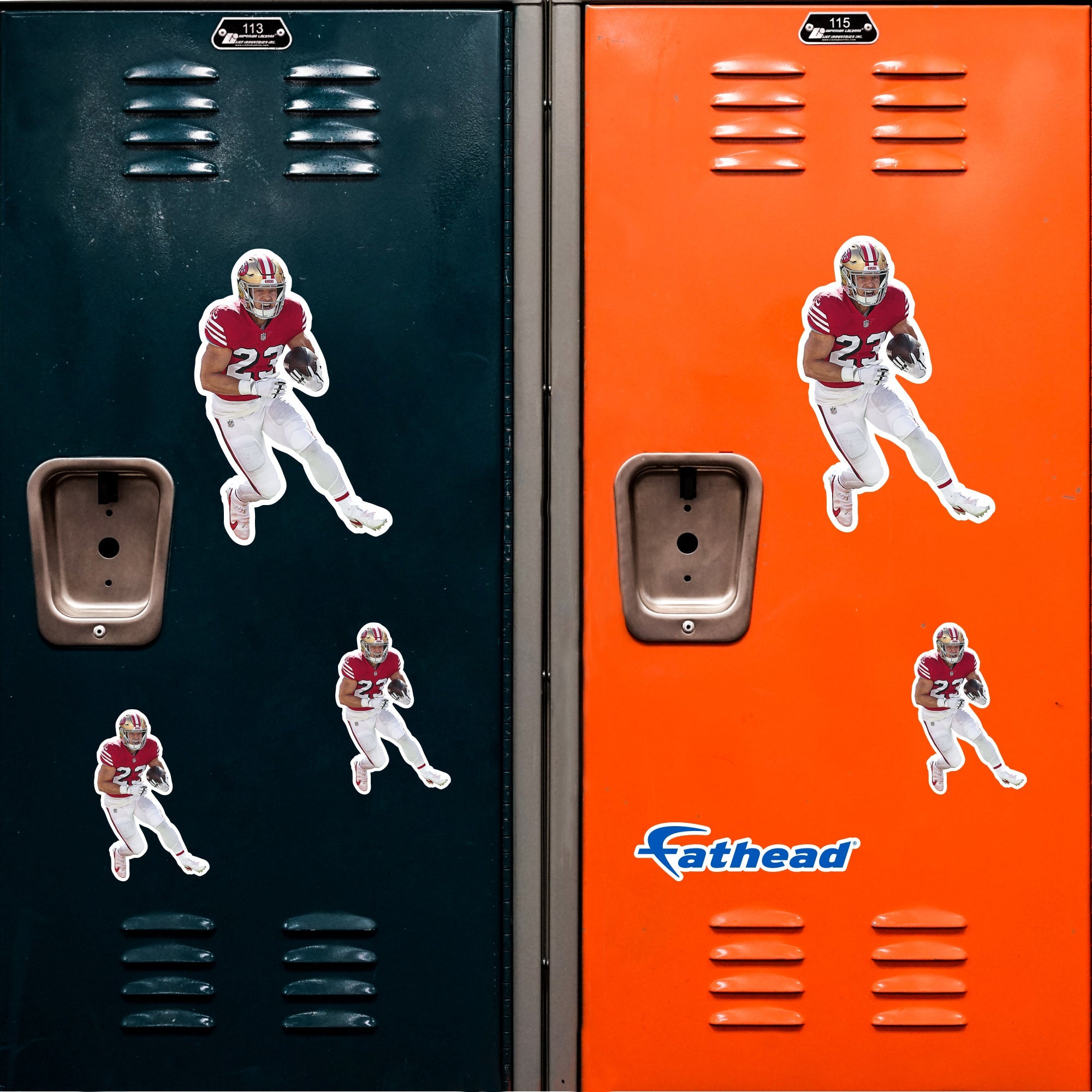 Christian McCaffrey - 5 Minis (Mixed Sizes) - Official NFL - San Francisco 49ers - Reusable Vinyl Decals