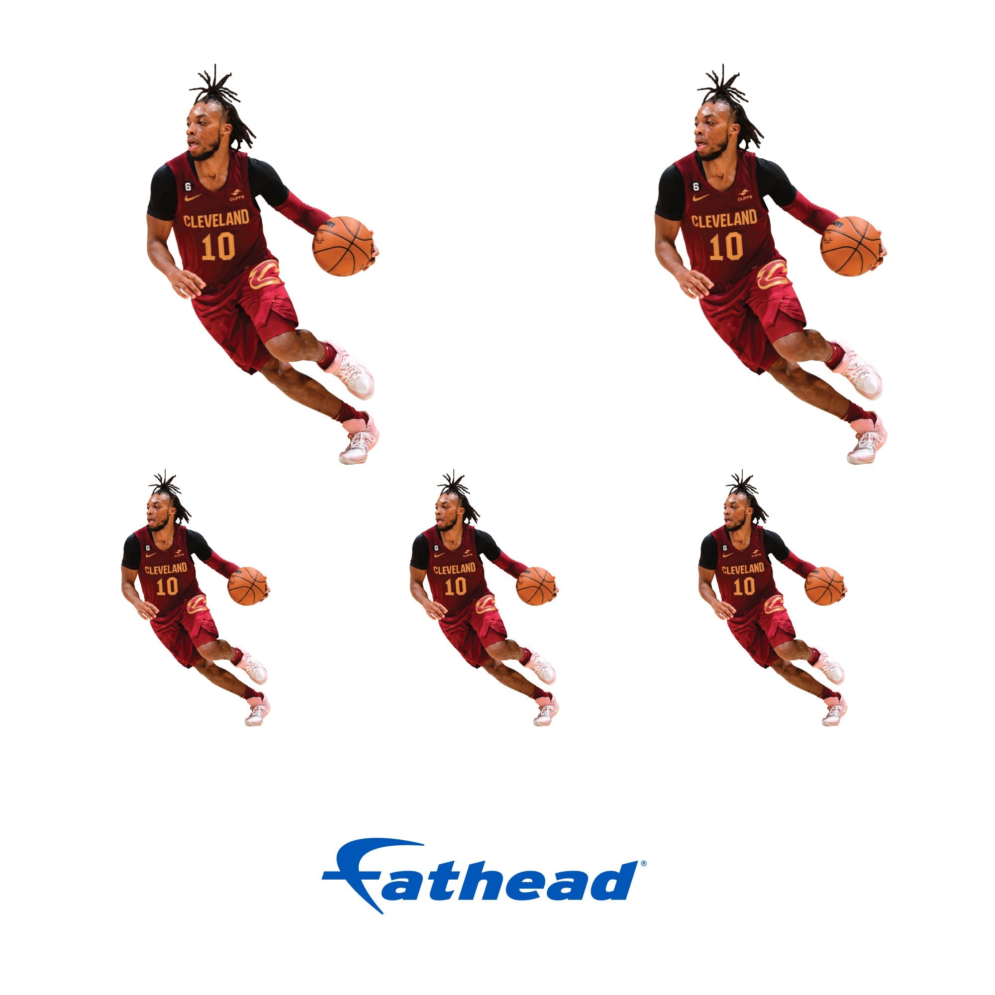 Darius Garland - 5 Minis (Mixed Sizes) - Official NBA - Cleveland Cavaliers - Reusable Vinyl Decals
