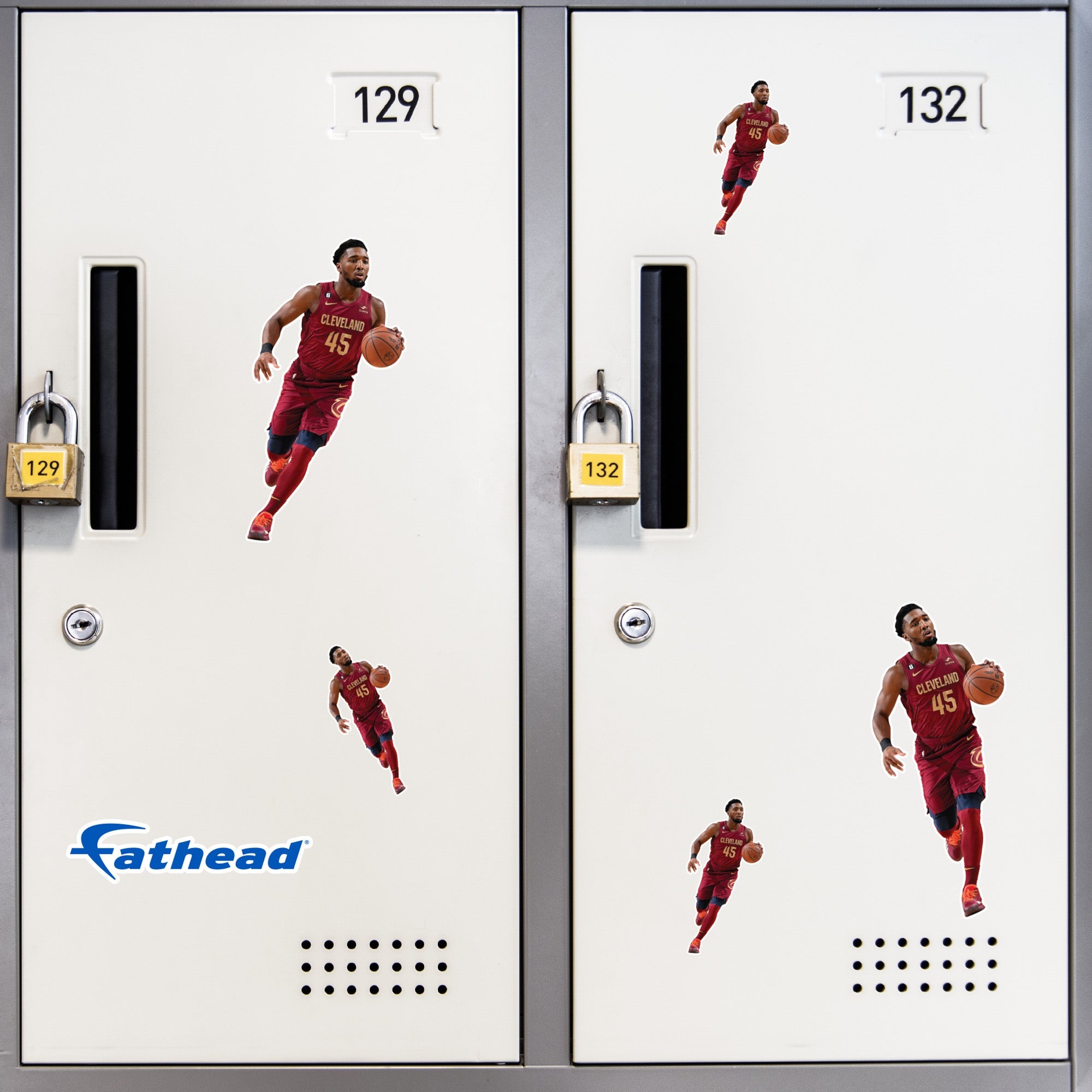 Donovan Mitchell - 5 Minis (Mixed Sizes) - Official NBA - Cleveland Cavaliers - Reusable Vinyl Decals