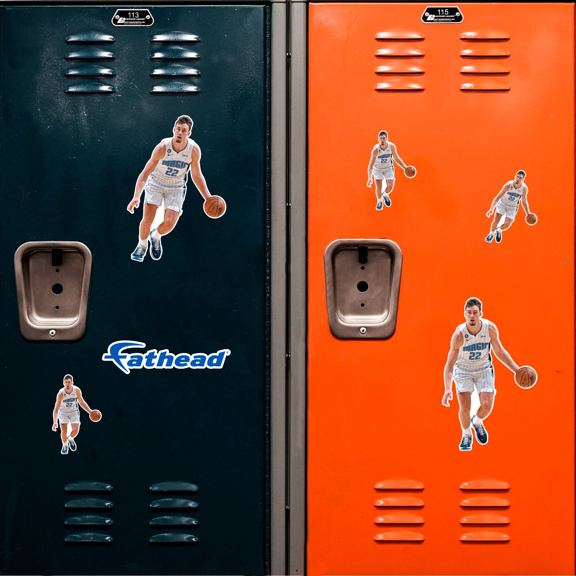 Franz Wagner - 5 Minis (Mixed Sizes) - Official NBA - Orlando Magic - Reusable Vinyl Decals