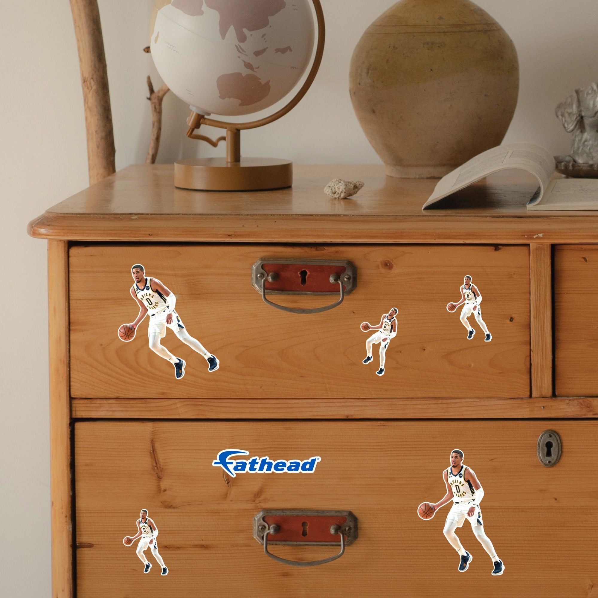 Tyrese Haliburton - 5 Minis (Mixed Sizes) - Official NBA - Indiana Pacers - Reusable Vinyl Decals