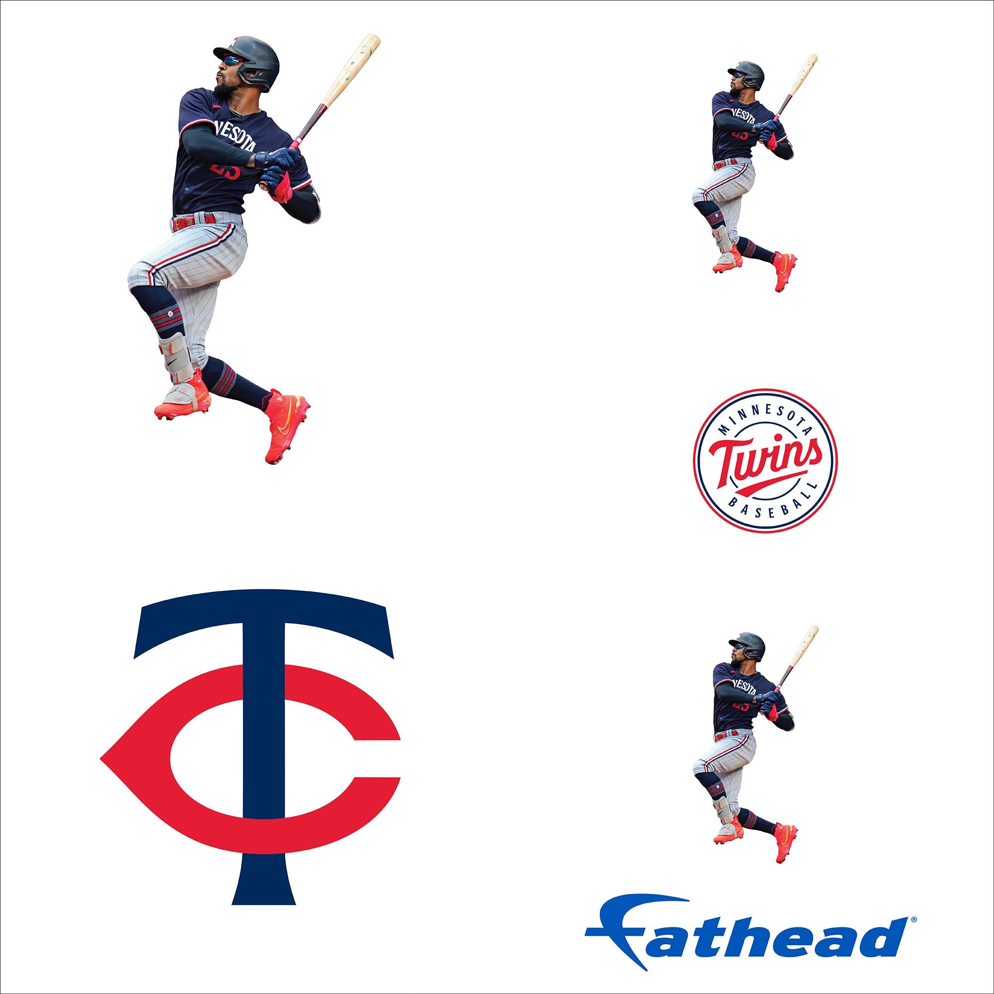 Byron Buxton - 5 Minis (Mixed Sizes) - Official MLB - Minnesota Twins - Reusable Vinyl Decals
