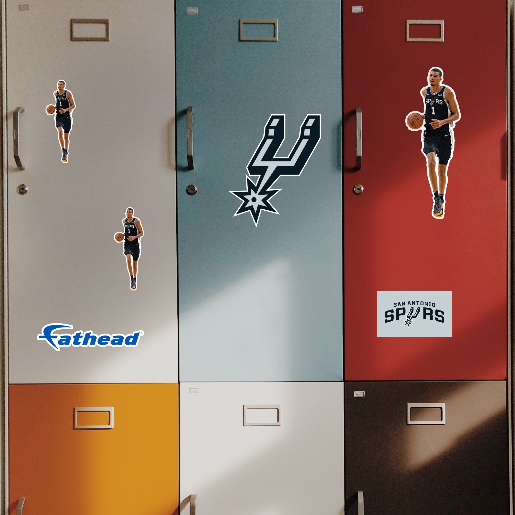 Victor Wembanyama - 5 Minis (Mixed Sizes) - Official NBA - San Antonio Spurs - Reusable Vinyl Decals