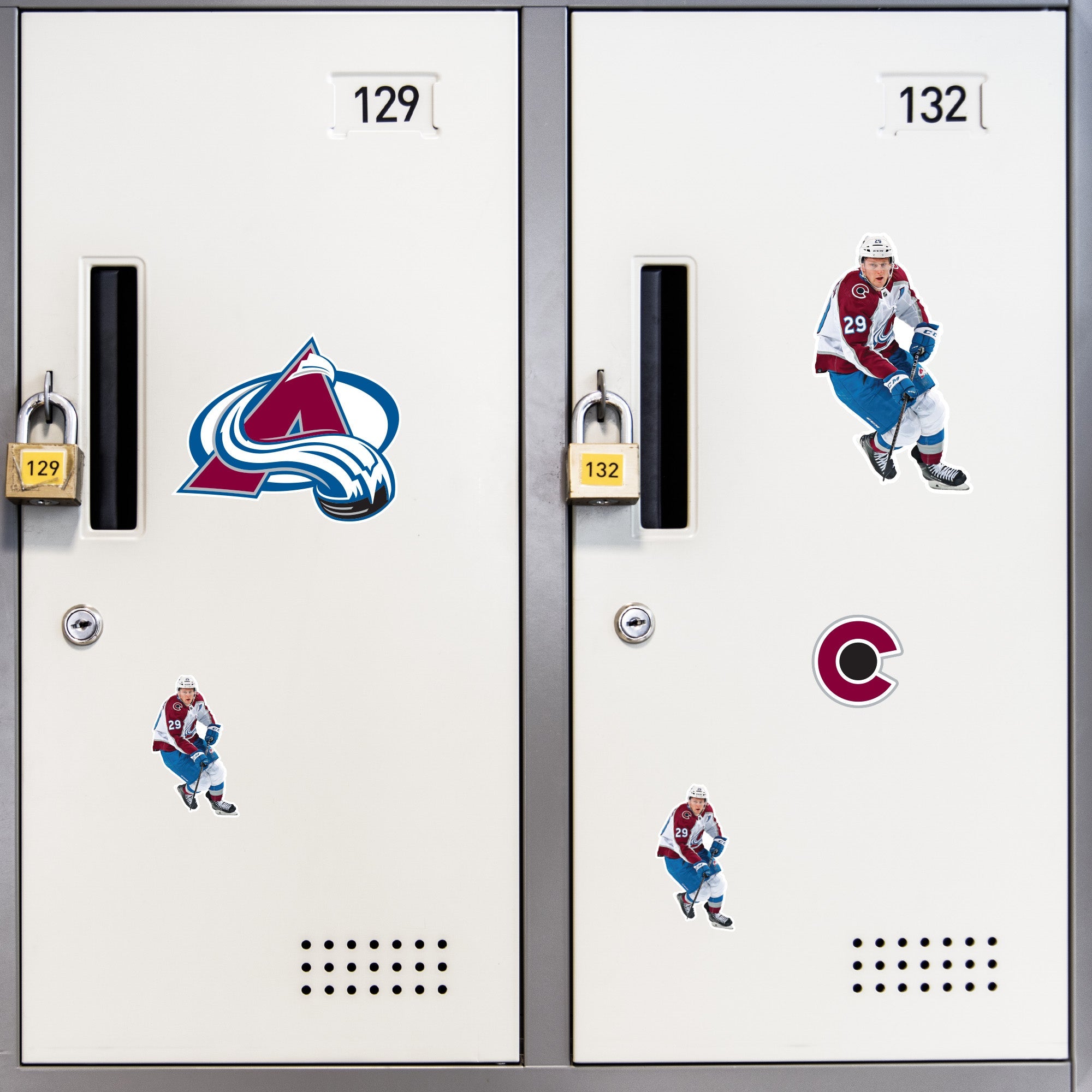 Nathan MacKinnon - 5 Minis (Mixed Sizes) - Official NHL - Colorado Avalanche - Reusable Vinyl Decals