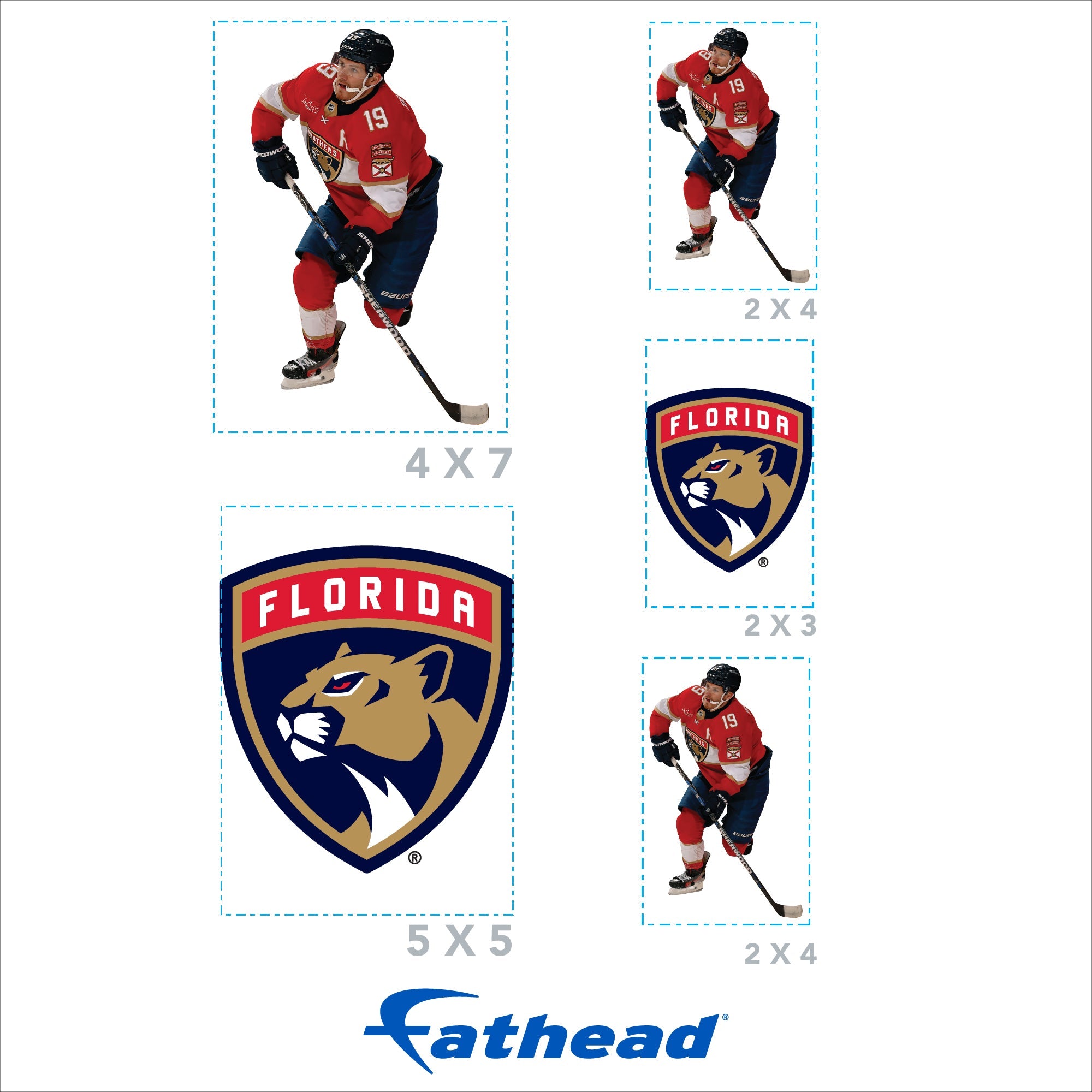 Matthew Tkachuk - 5 Minis (Mixed Sizes) - Official NHL - Florida Panthers - Reusable Vinyl Decals