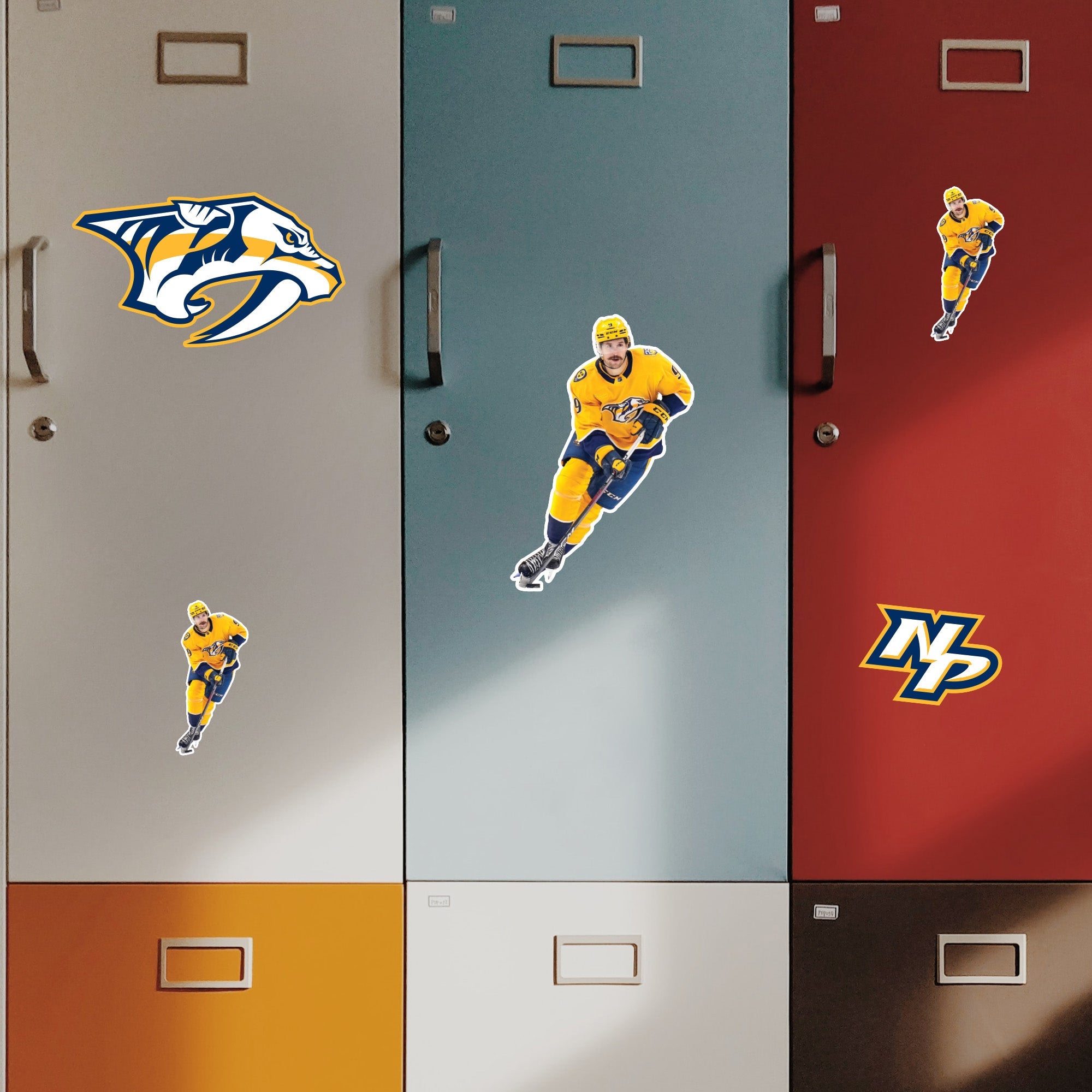 Filip Forsberg - 5 Minis (Mixed Sizes) - Official NHL - Nashville Predators - Reusable Vinyl Decals