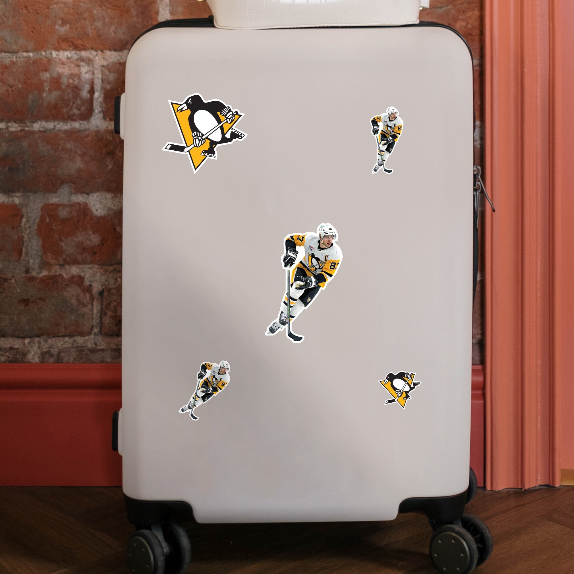 Sidney Crosby - 5 Minis (Mixed Sizes) - Official NHL - Pittsburgh Penguins - Reusable Vinyl Decals