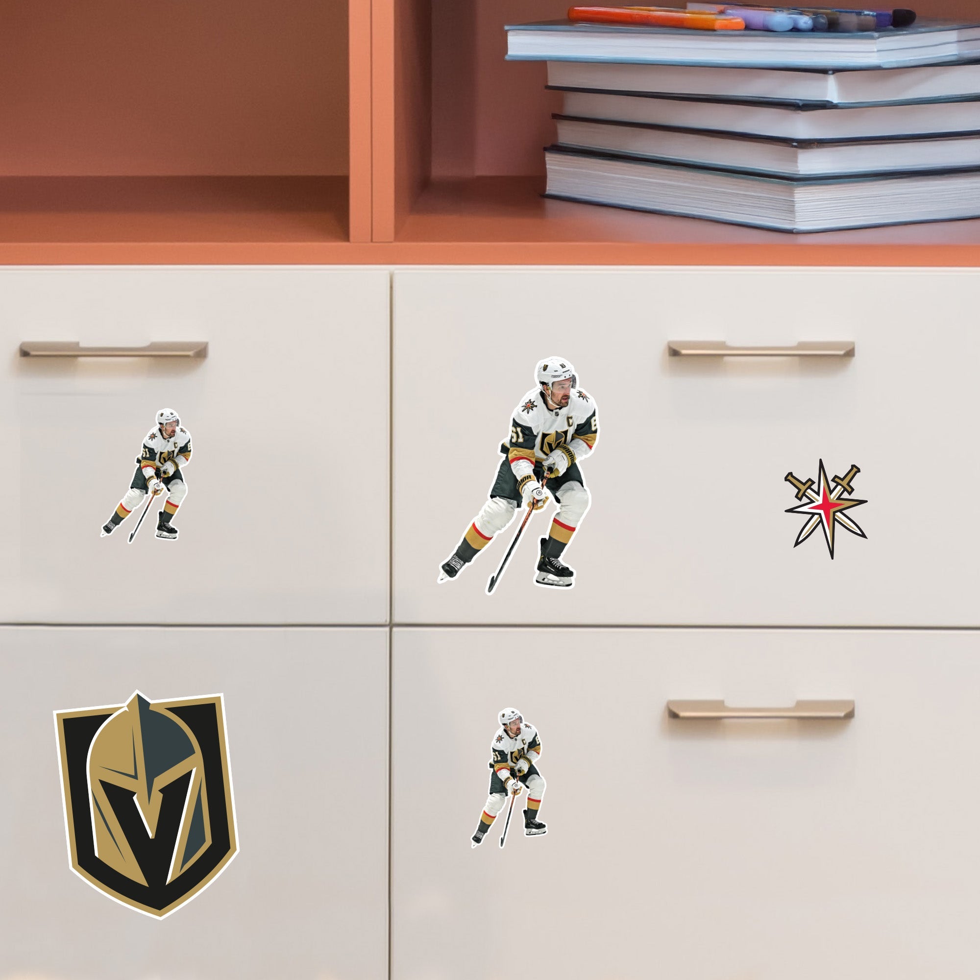 Mark Stone - 5 Minis (Mixed Sizes) - Official NHL - Vegas Golden Knights - Reusable Vinyl Decals