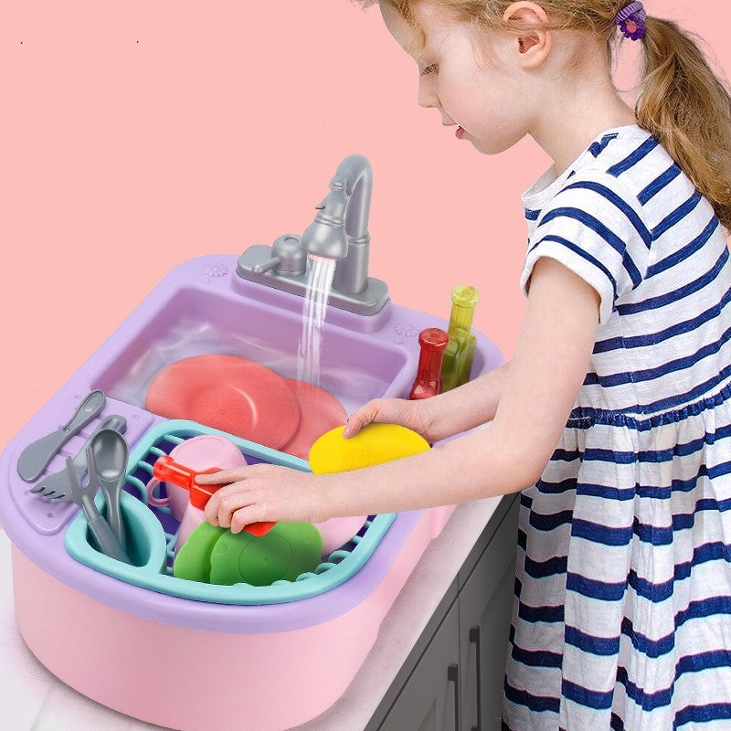 Kids Dishwasher Toy – Interactive Kitchen Playset with Manual and Electric Options