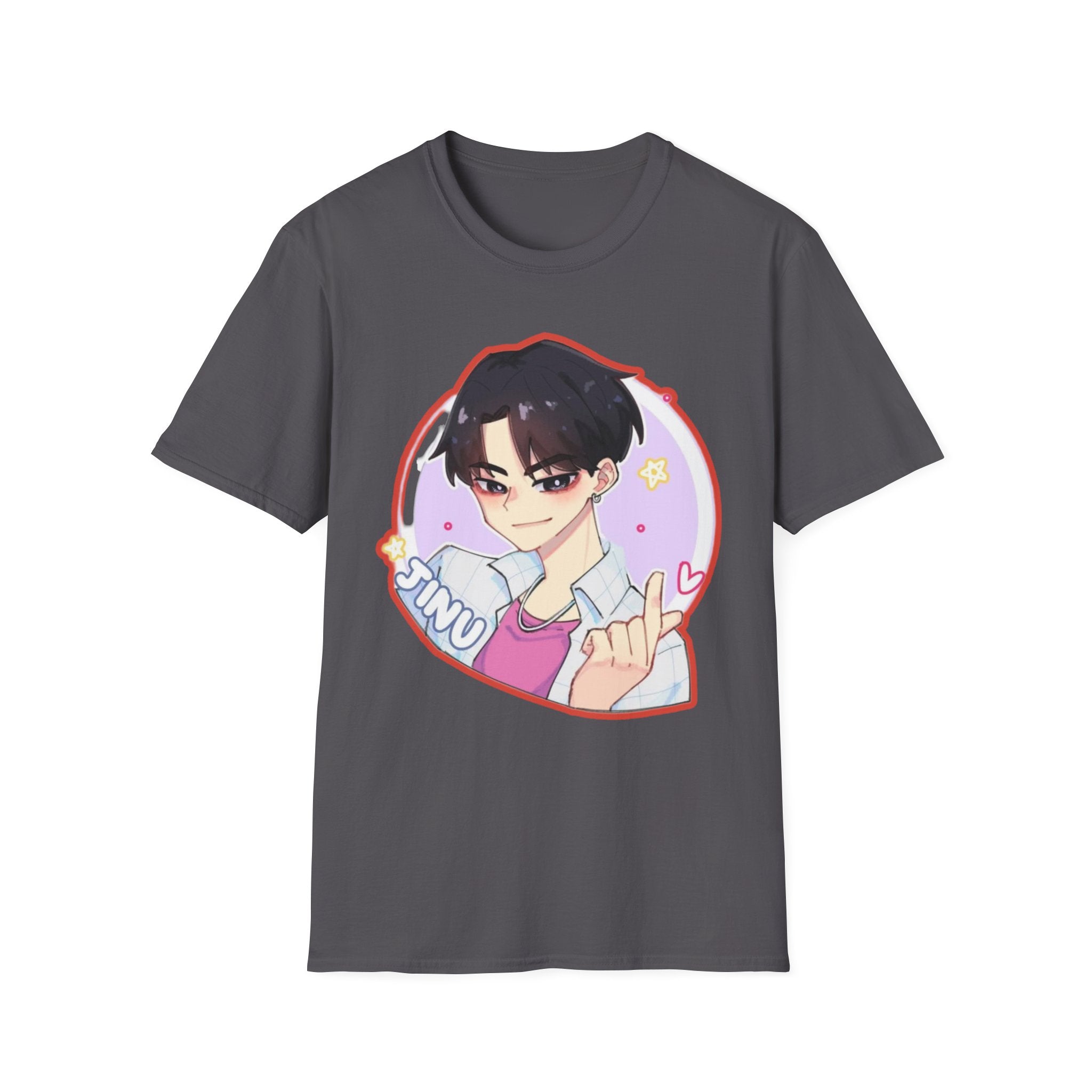 Anime Character kpop boy 2 T-Shirt, Cute Graphic Tee, Unisex Casual Wear, Gift for Teens, Kawaii Fashion, Birthday Present