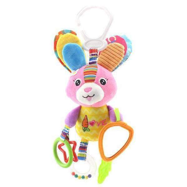 Soft Stroller Hanging Toys – Animal Plush Rattle for Babies