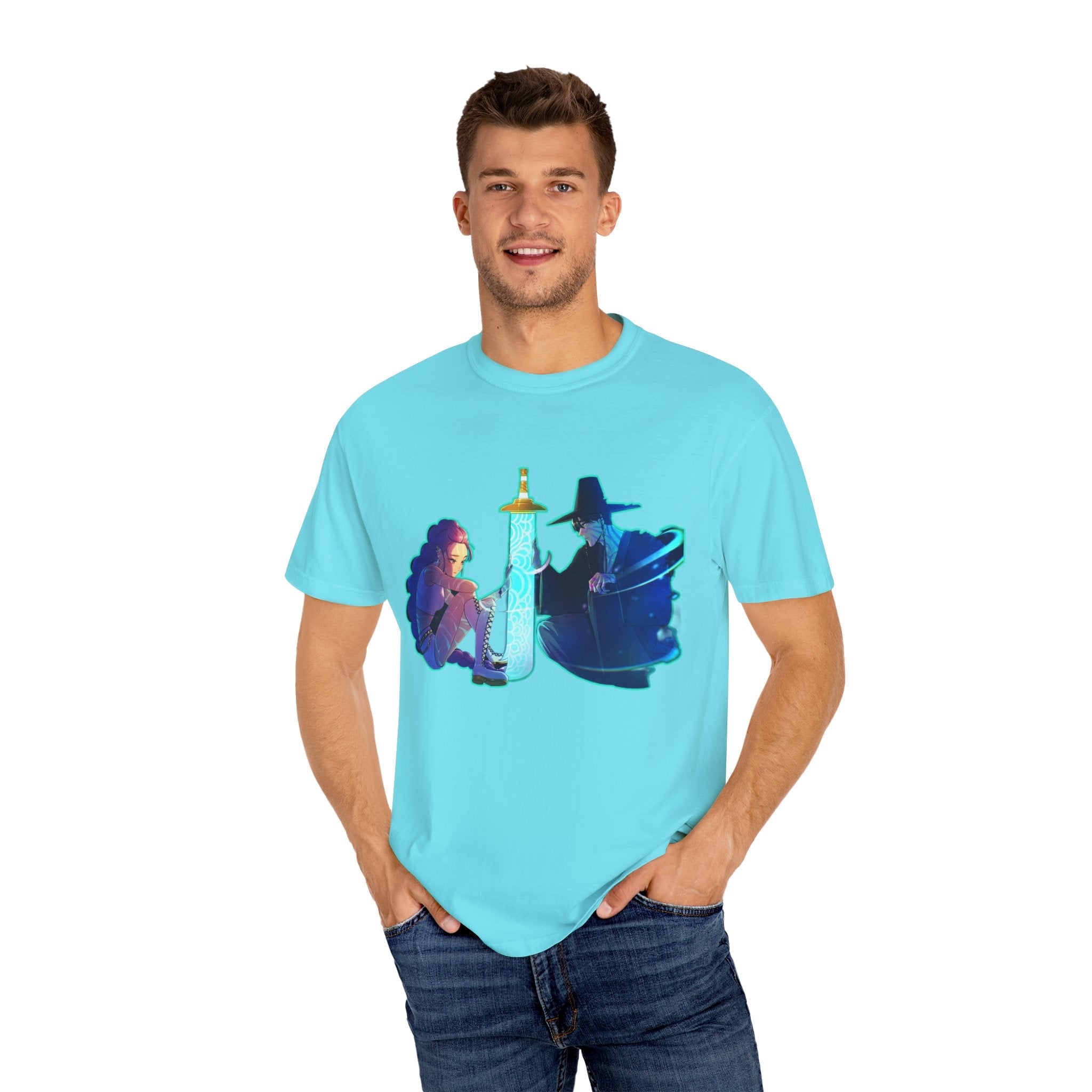 Unisex kpop Garment-Dyed T-shirt