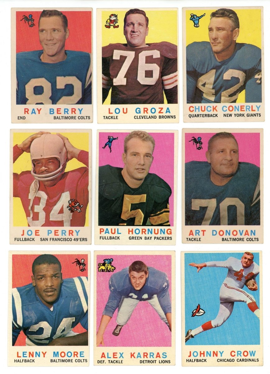 1959 TOPPS FOOTBALL COMPLETE SET BREAK - 6 CARDS PER BOX! A HOFER IN EVERY BOX!