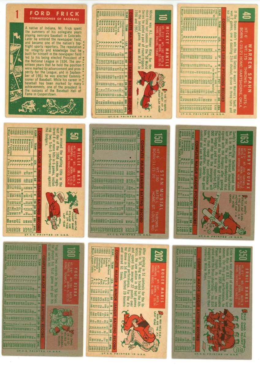 1959 TOPPS BASEBALL COMPLETE SET BREAK - 7 CARDS PER BOX! INCLUDES A HOFer AND/OR HIGH #!