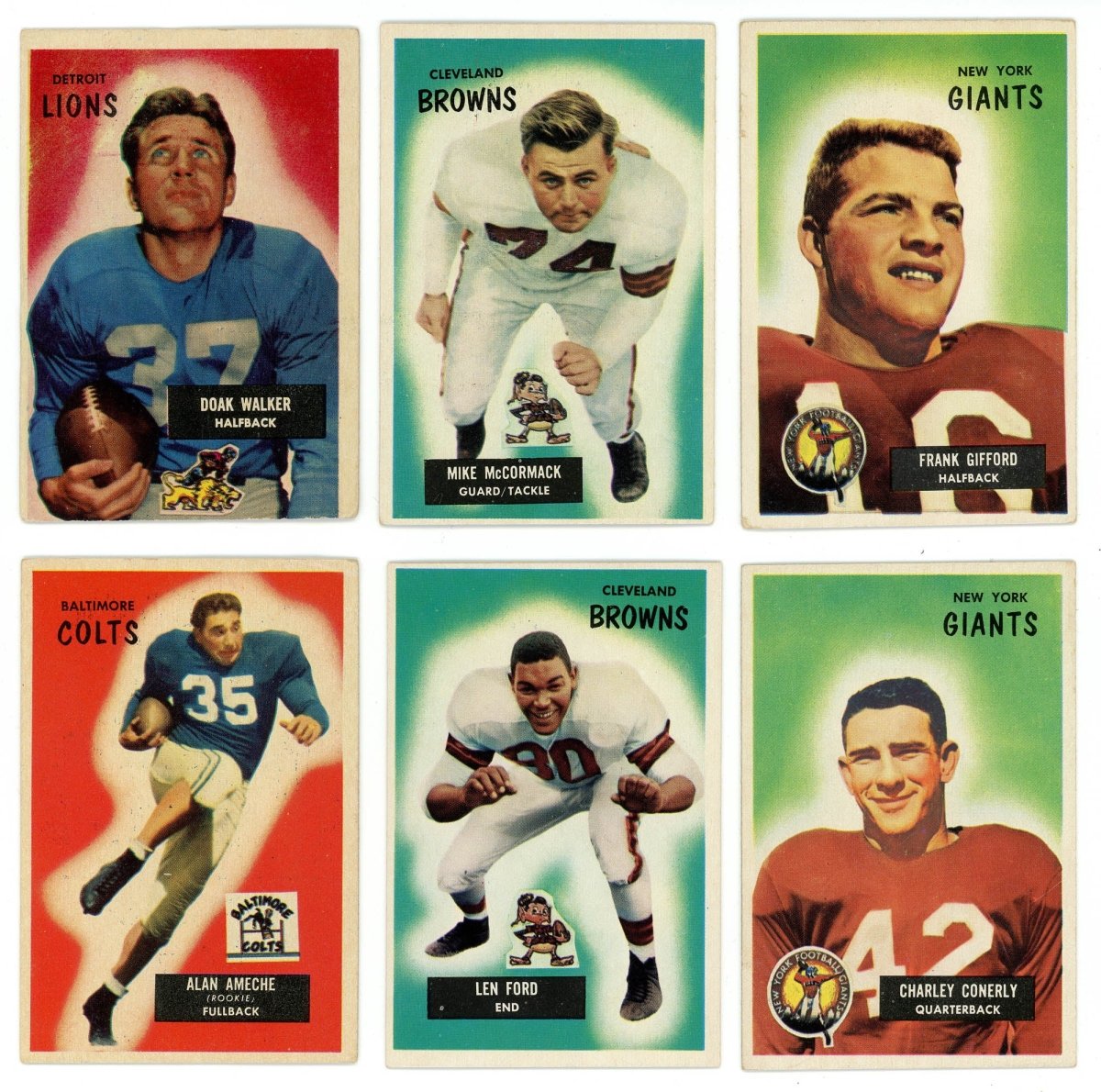 1955 BOWMAN FOOTBALL COMPLETE SET BREAK – 5 CARDS PER BOX! (1) HOFER OR STAR PER BOX!