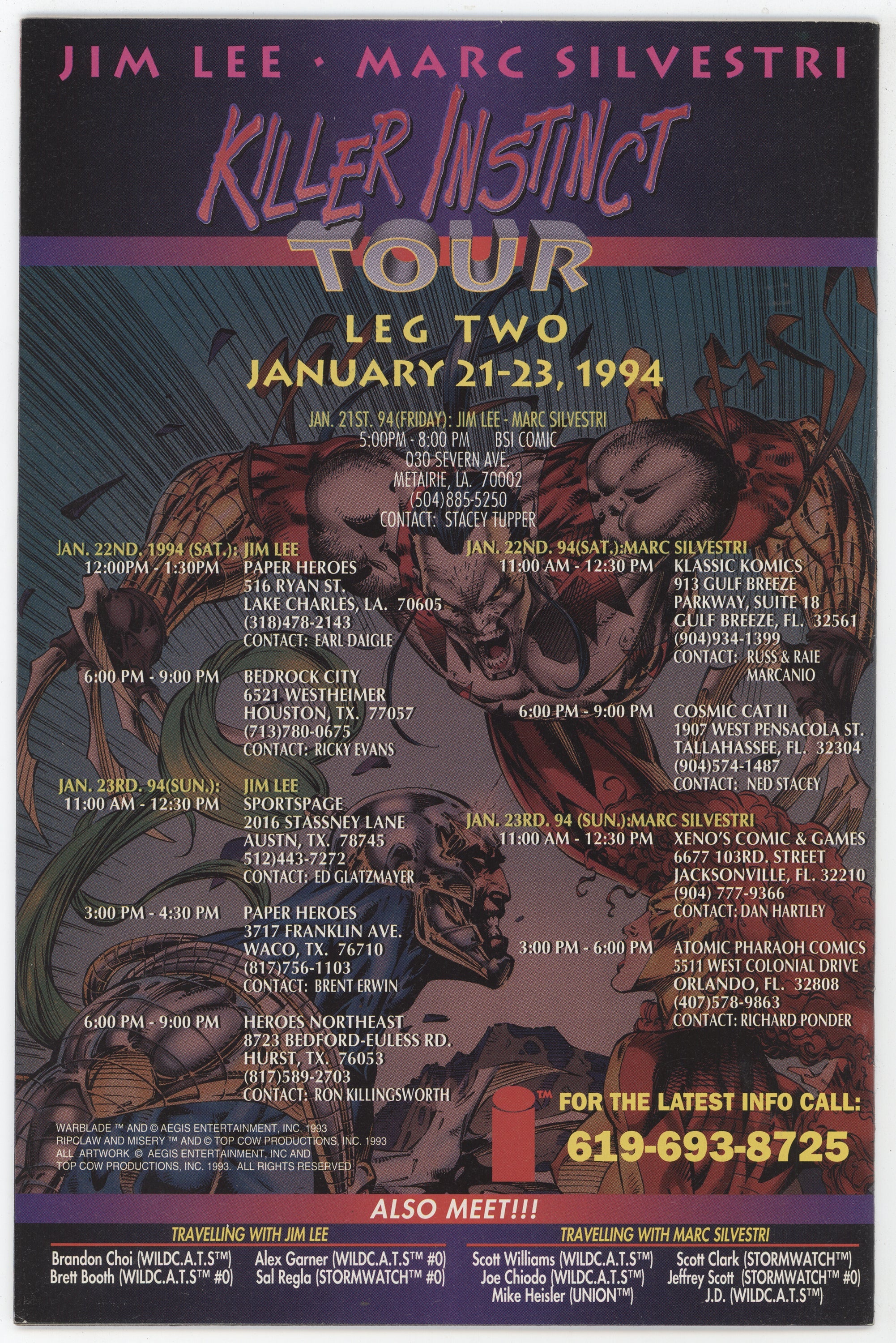 Cyberforce 2 Image 1994 VF Signed 3x Marc Silvestri David Wohl Mike Heisler Newsstand