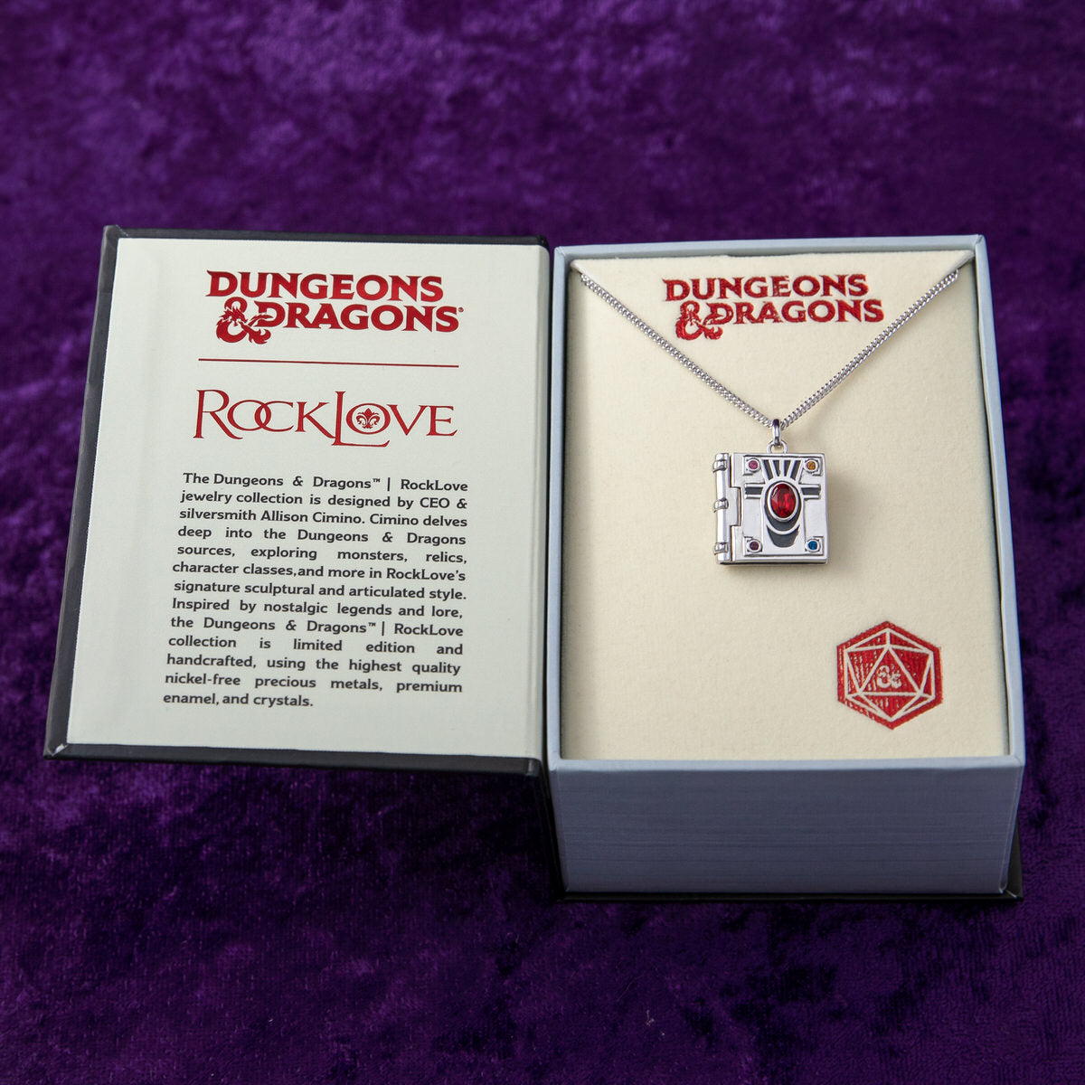 Dungeons and Dragons X RockLove Wizard Spell Book Necklace