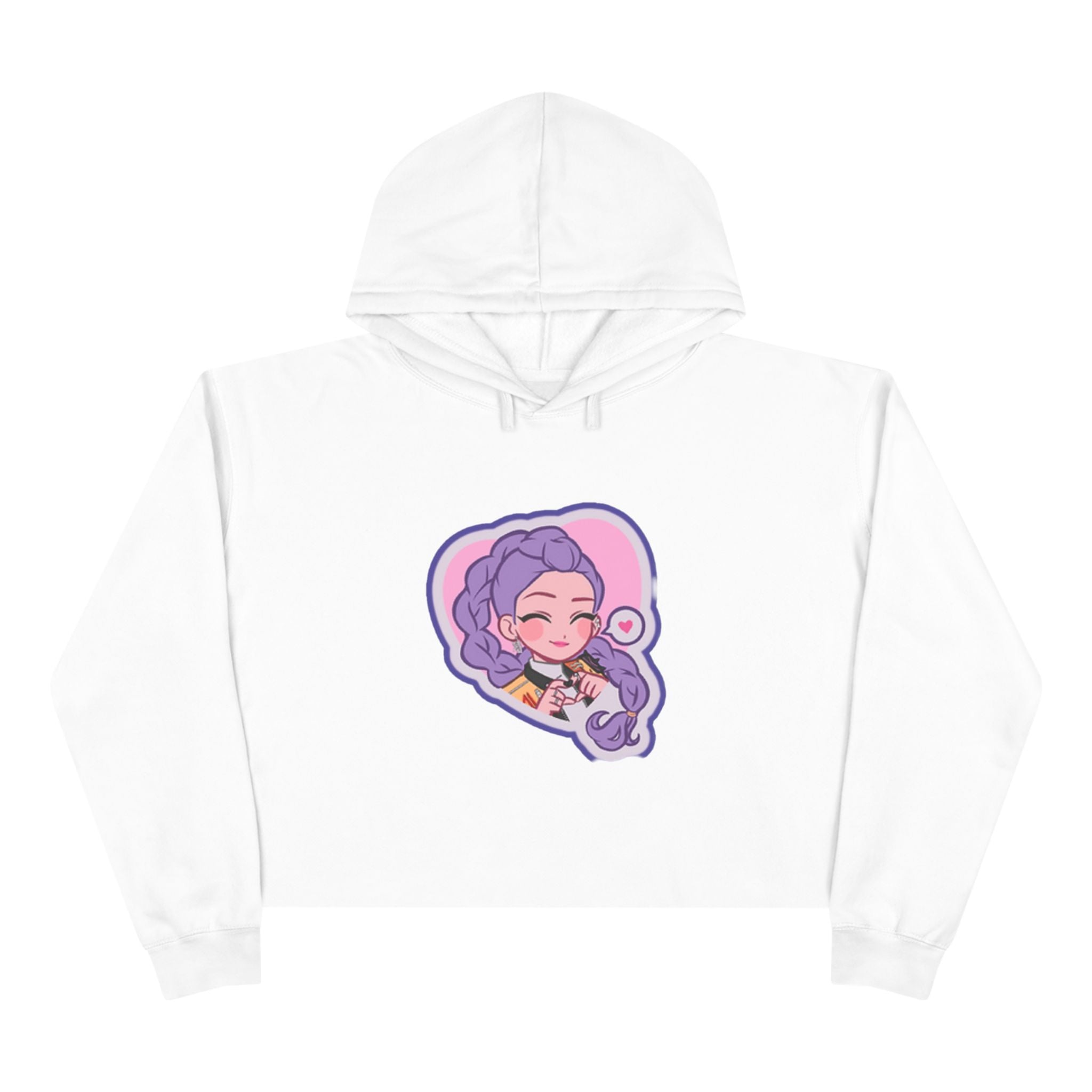 Idol style 2 Crop Hoodie | Cute Cartoon Design, Stylish Streetwear, Perfect for Gifts, Cosplay, and Fall Fashion