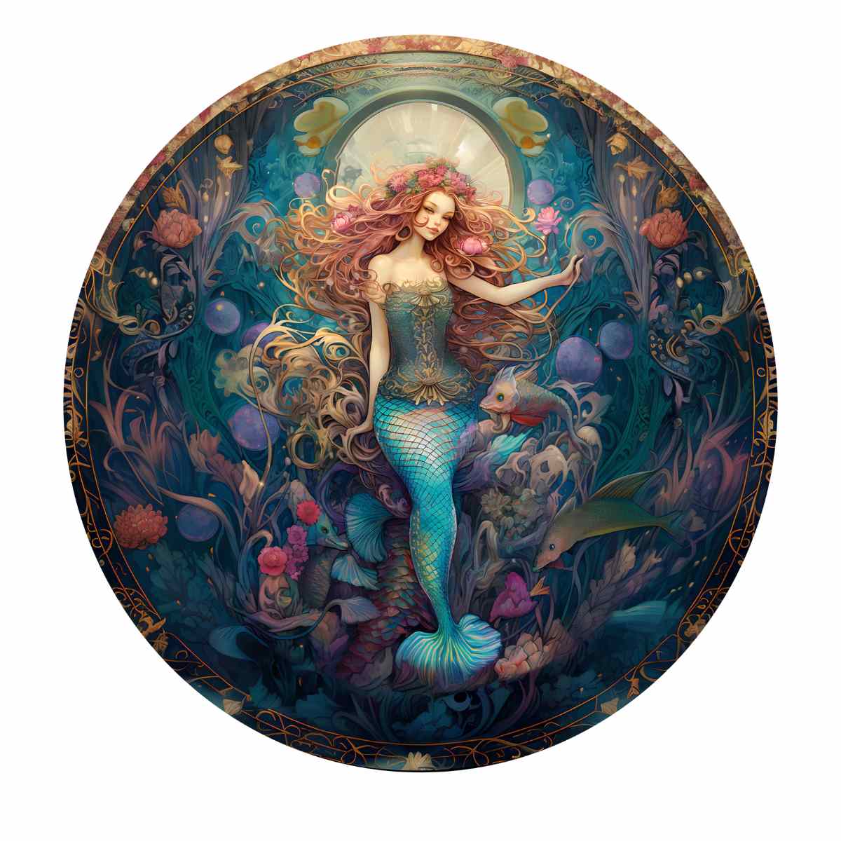 Floral Mermaid - Jigsaw Puzzle