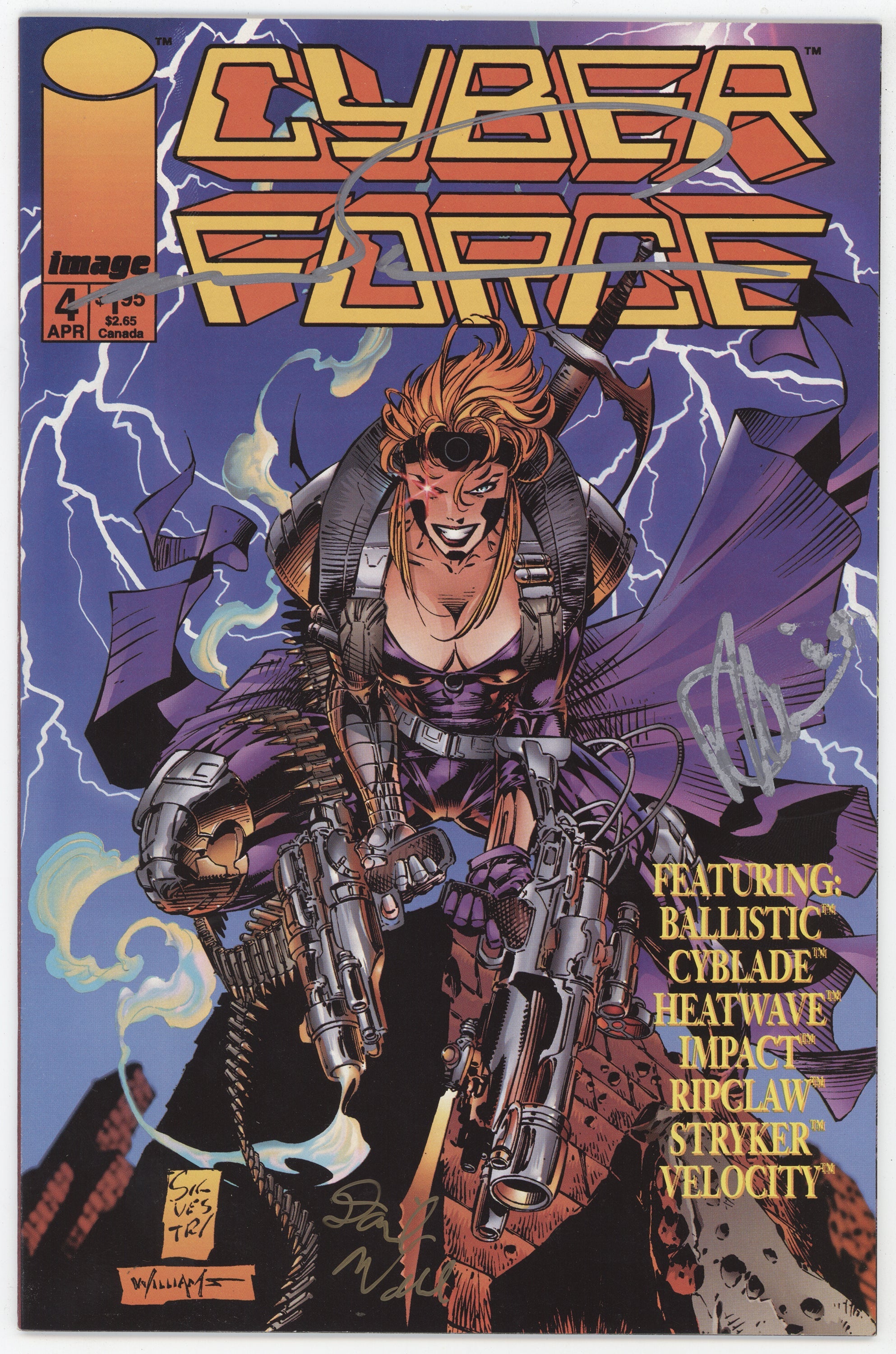 Cyberforce 3 Image 1994 VF NM Signed 3x Marc Silvestri David Wohl Dennis Heisler