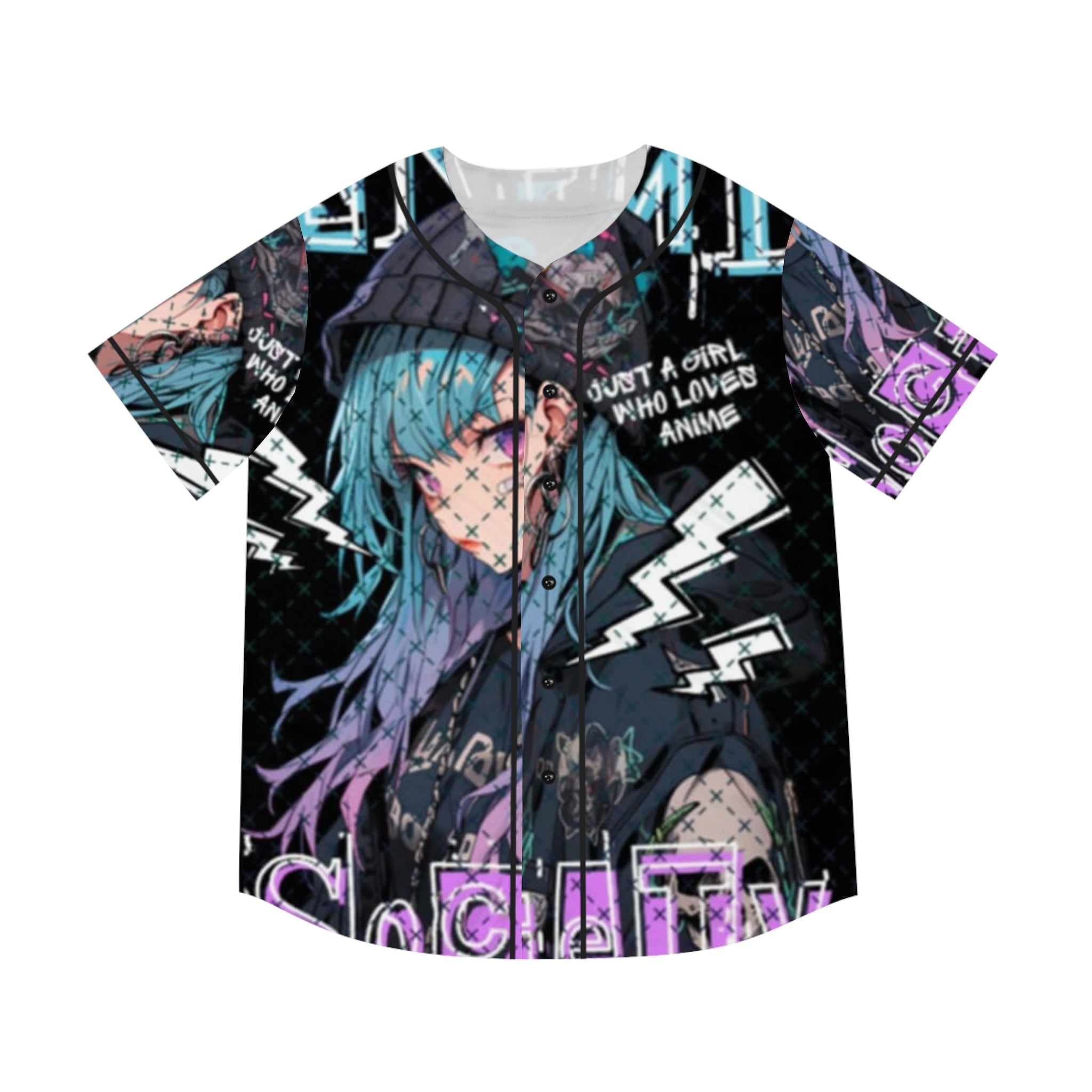 Anime-Inspired Men's Baseball Jersey, Casual Sportswear, Gift for Gamers, Streetwear, Trendy Outfit