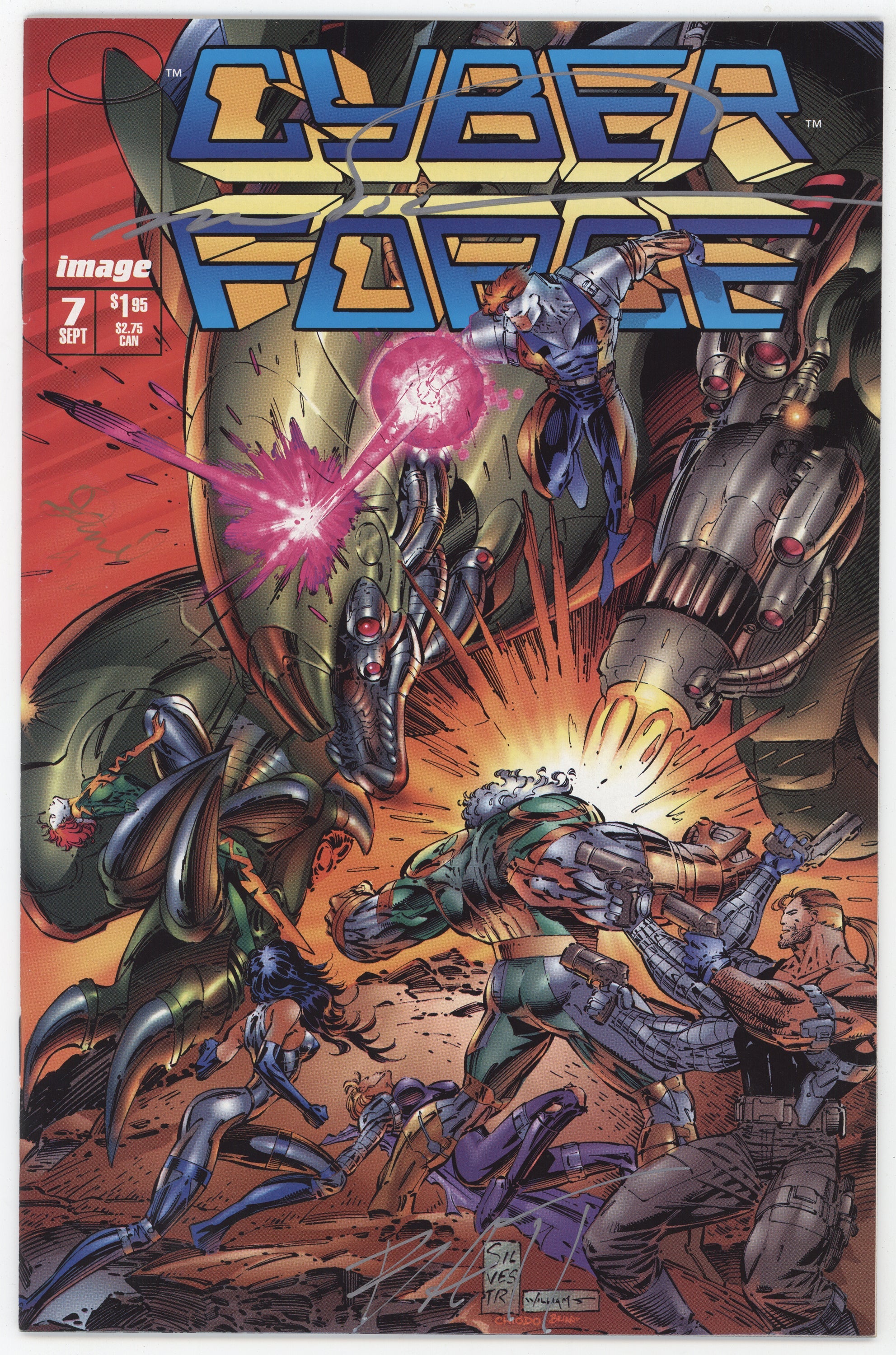 Cyberforce 7 Image 1994 NM- 9.2 Signed 3x Marc Silvestri David Wohl Matt Banning Batt