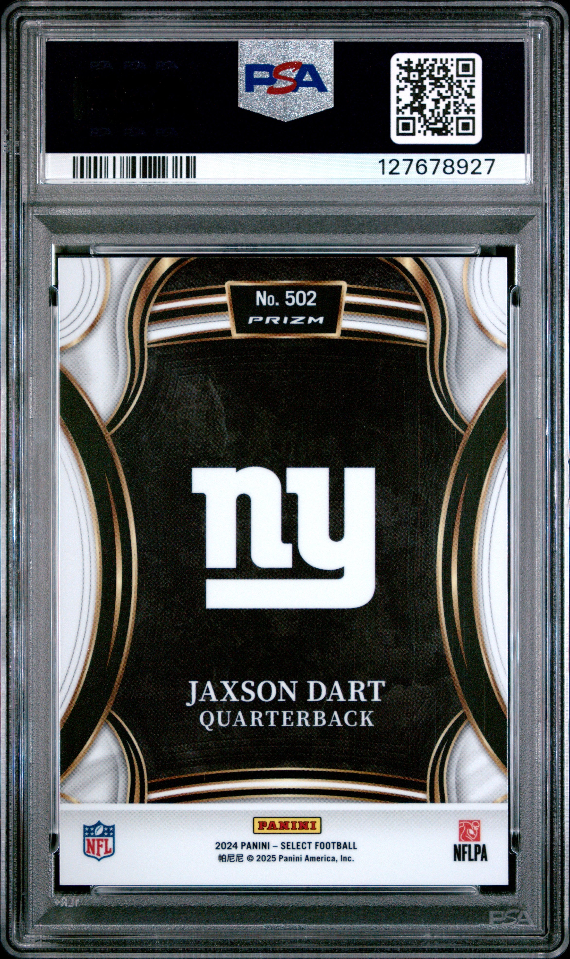 Graded 2024 Panini Select Jaxson Dart #502 XRC Silver Prizm Rookie RC