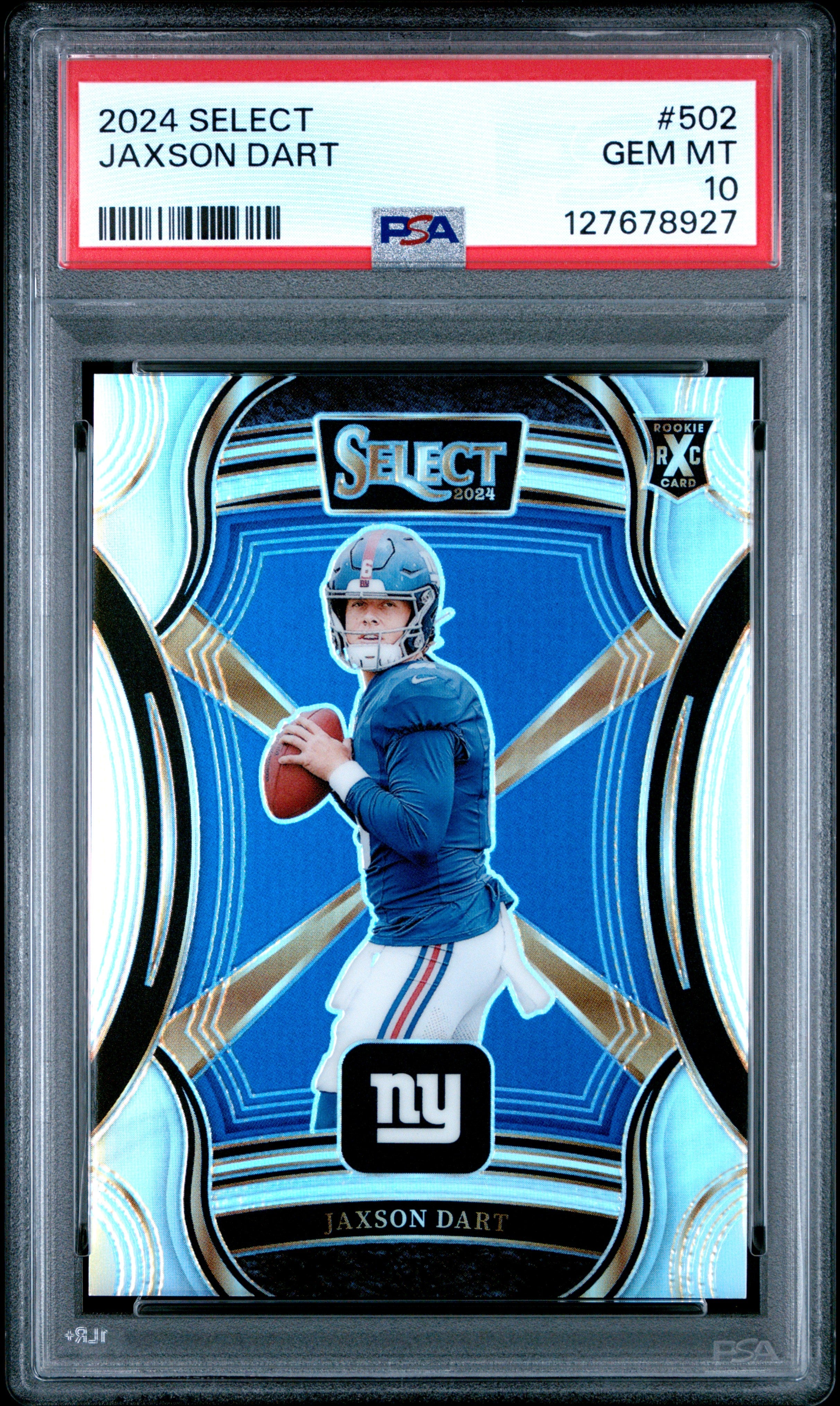 Graded 2024 Panini Select Jaxson Dart #502 XRC Silver Prizm Rookie RC