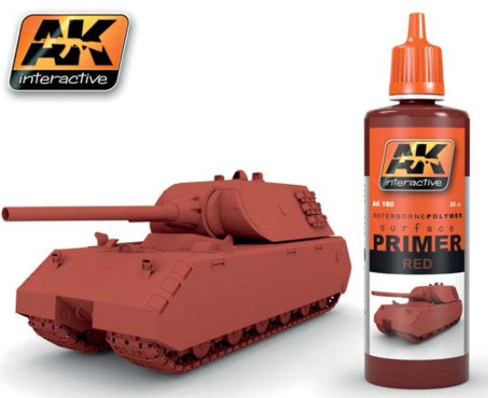 AK Interactive 180 Red Acrylic Primer 60ml Bottle (D)