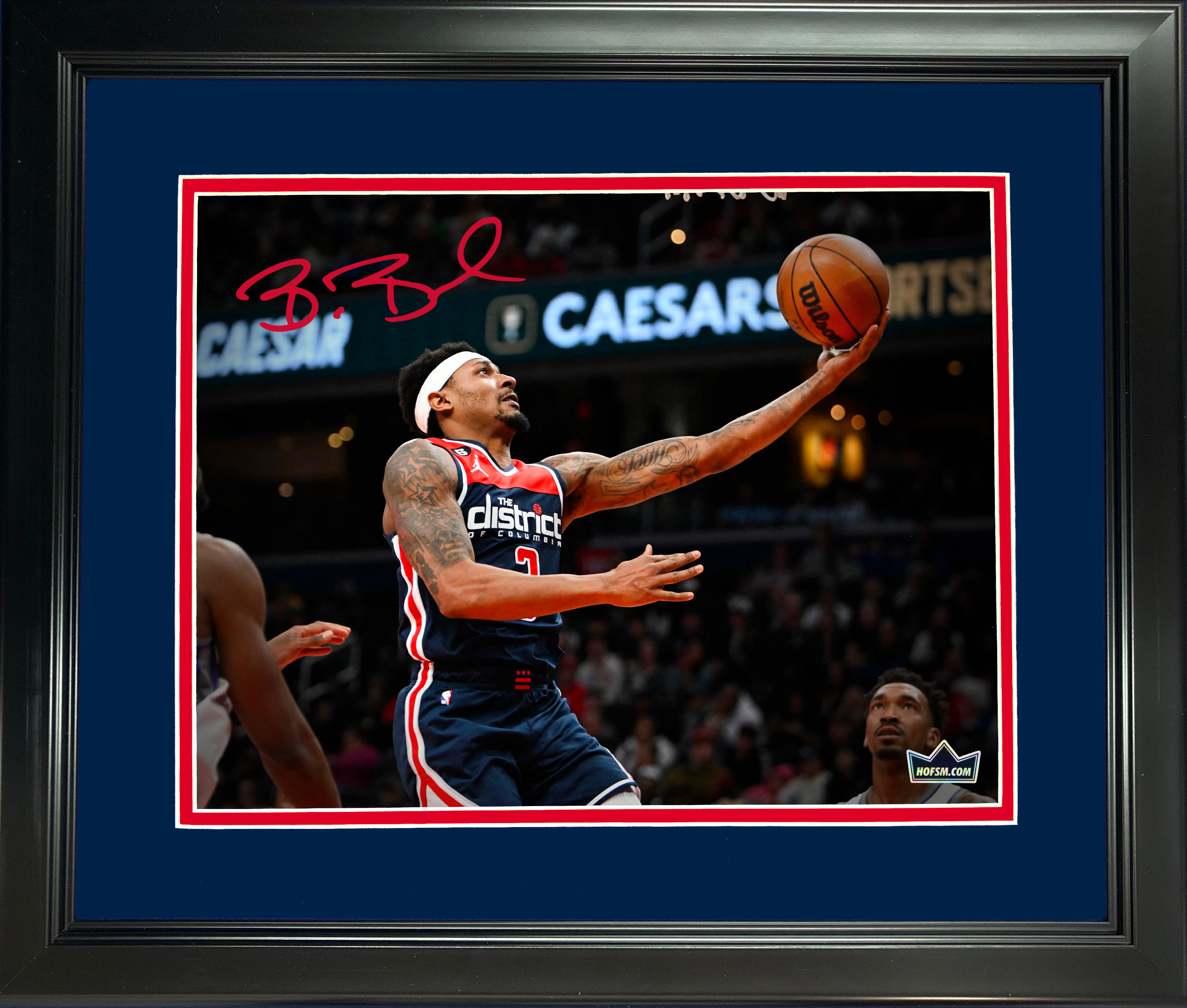 Framed Bradley Beal Facsimile Laser Engraved Signature Auto 11"x14" Basketball Photo HOFSM Holo