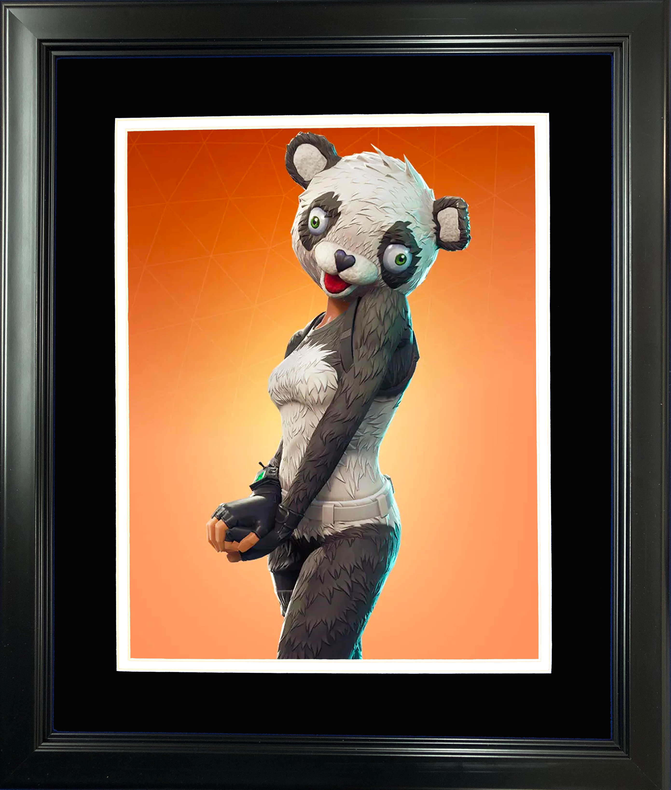 Framed P.A.N.D.A. Team Leader Legendary Fortnite Skin 11"x14" Video Game Photo