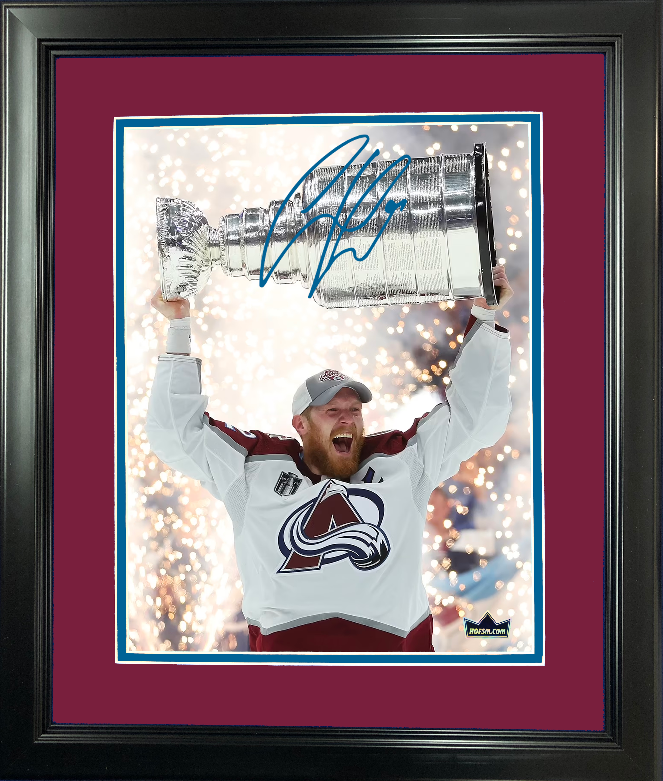 Framed Gabriel Landeskog Facsimile Laser Engraved Signature Auto 11"x14" Hockey Photo HOFSM Holo