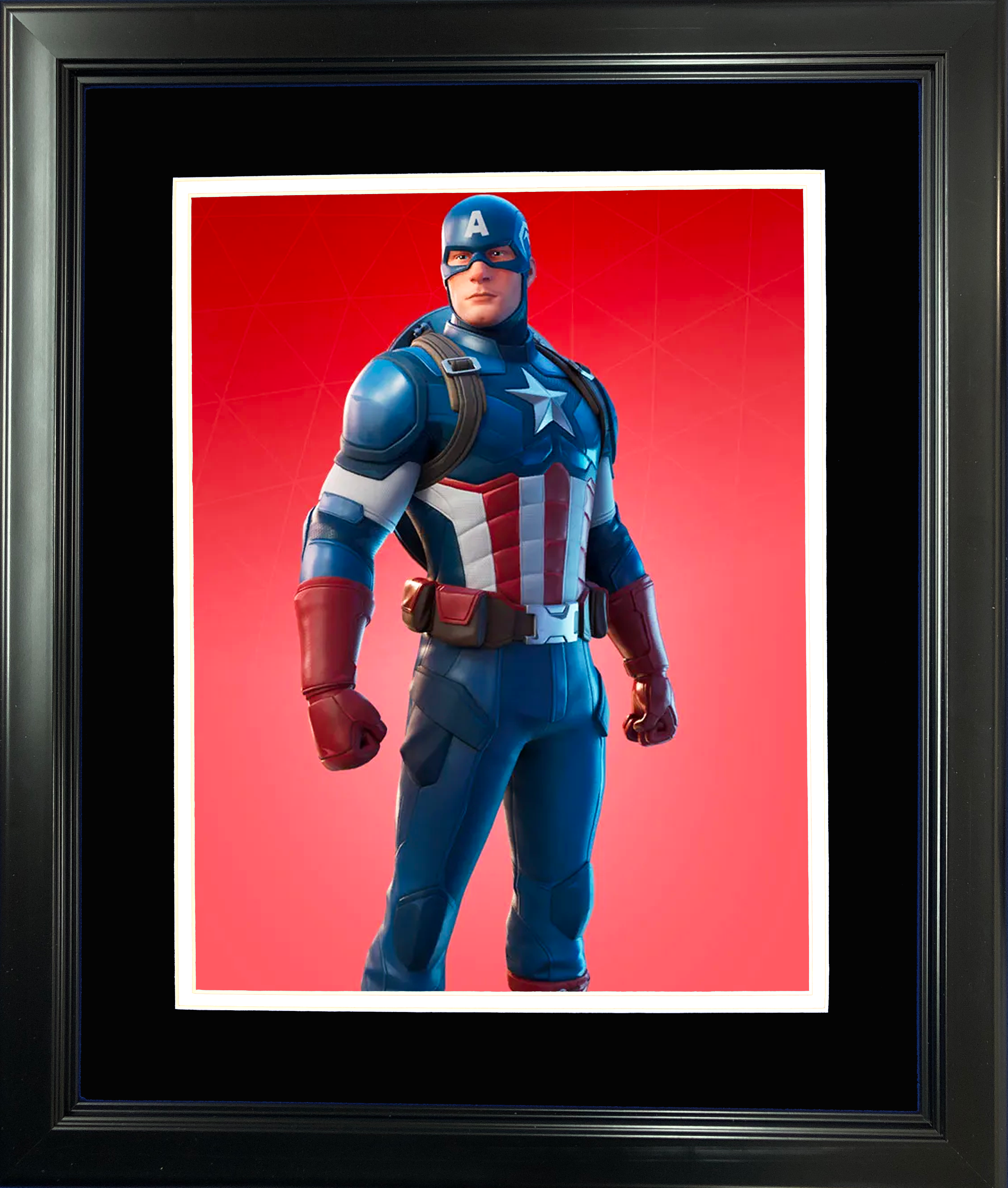 Framed Captain America Marvel Fortnite Skin 11"x14" Video Game Photo