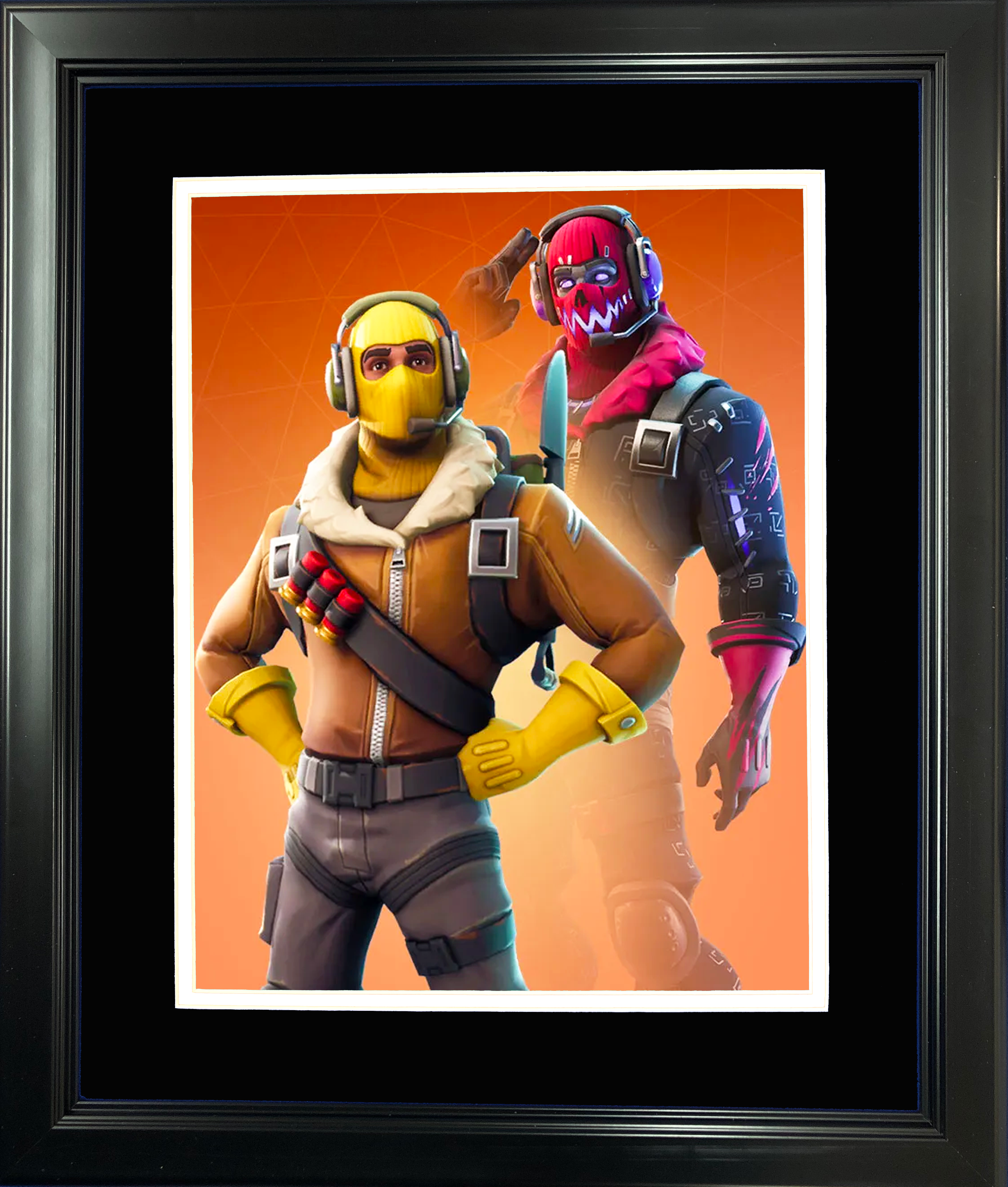 Framed Raptor Legendary Fortnite Skin 11"x14"Video Game Photo