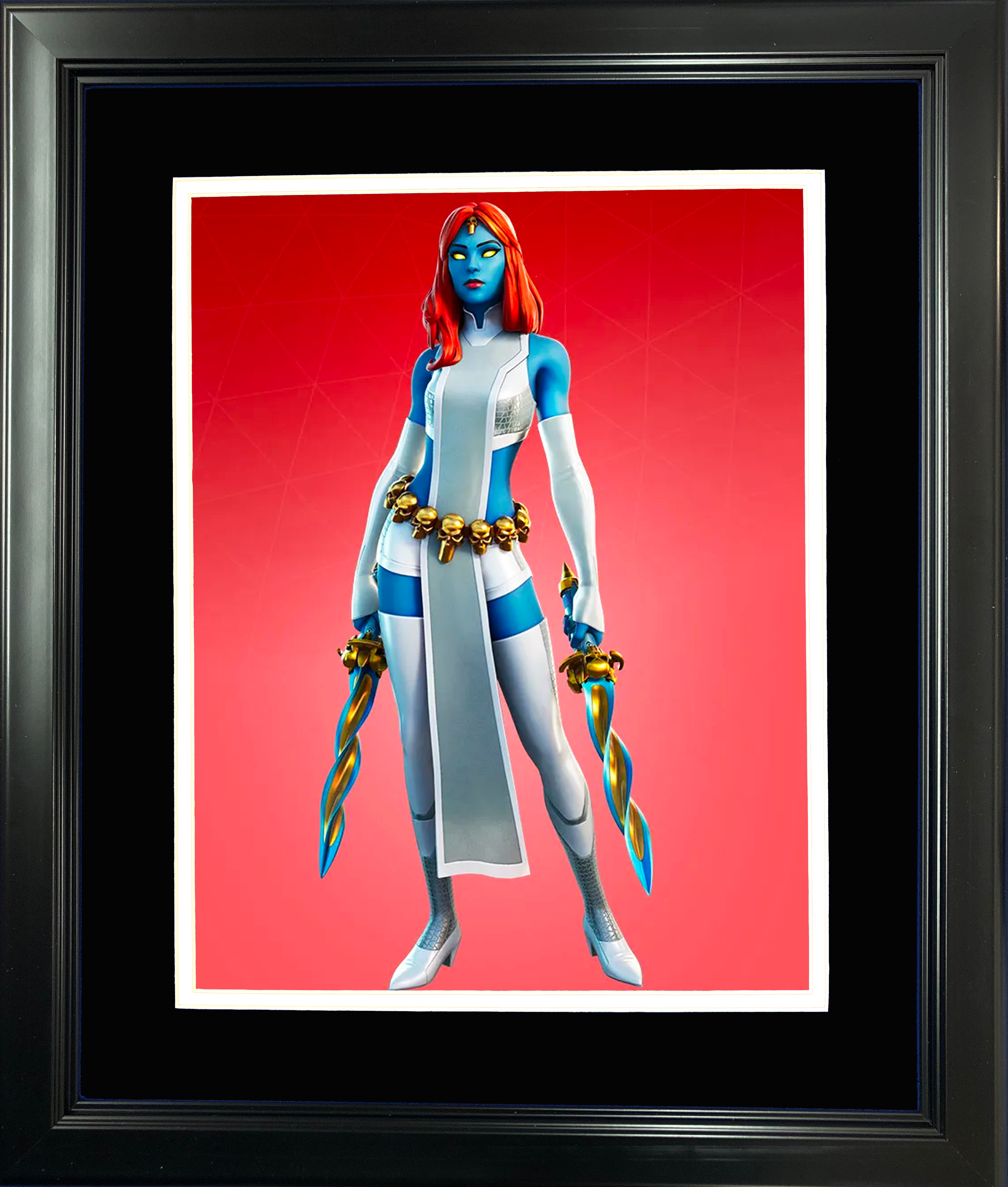 Framed Mystique Marvel Fortnite Skin 11"x14" Video Game Photo