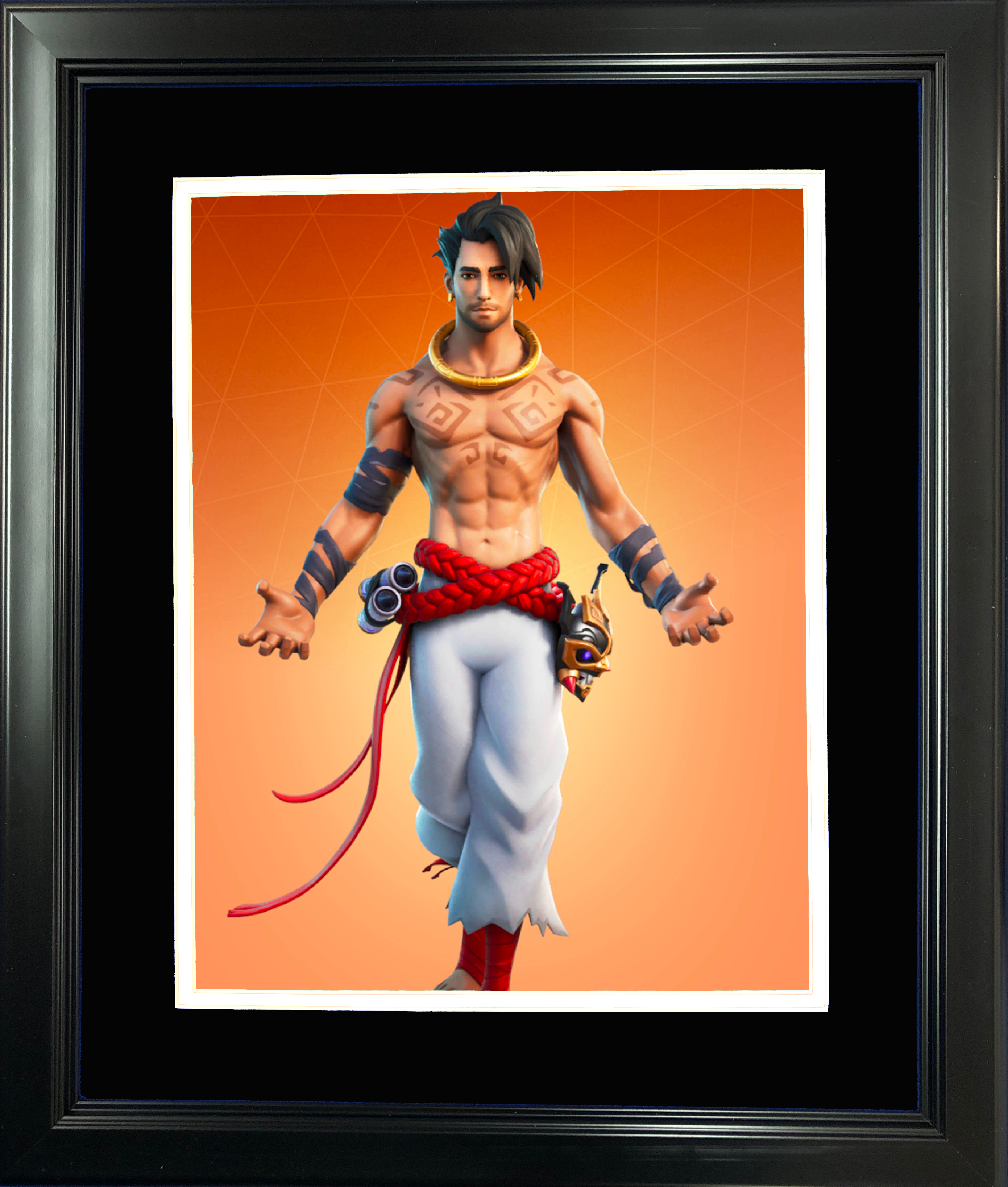 Framed Raz Legendary Fortnite Skin 11"x14"Video Game Photo