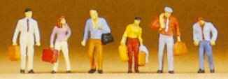Preiser 79018 N Scale Passengers -- Walking pkg(6)
