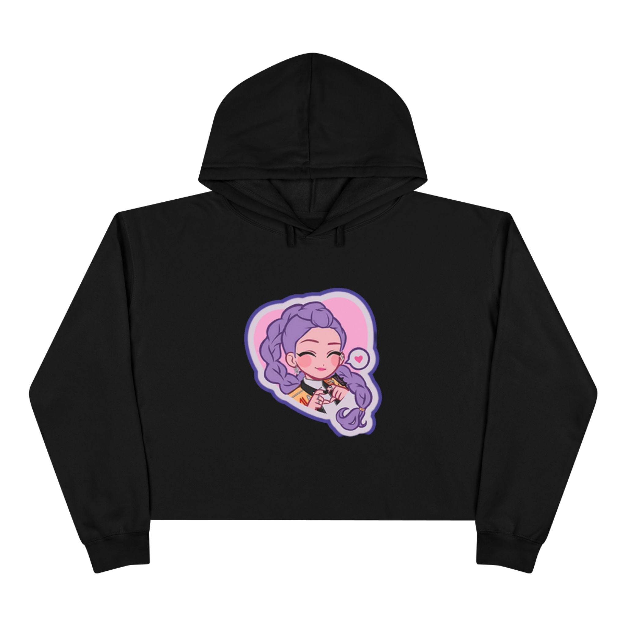 Idol style 2 Crop Hoodie | Cute Cartoon Design, Stylish Streetwear, Perfect for Gifts, Cosplay, and Fall Fashion