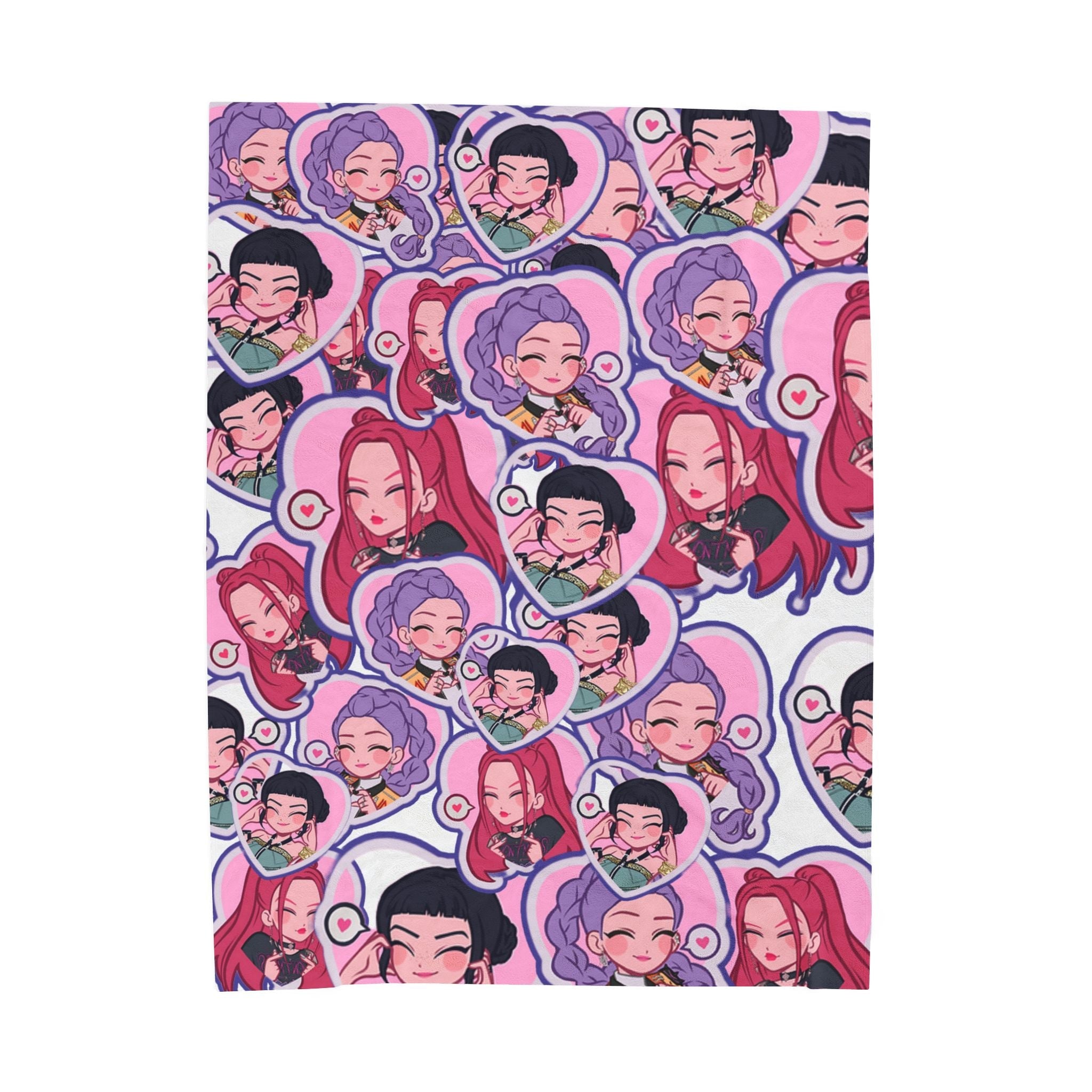 Idol style Velveteen Plush Blanket, Cozy Gift for Teens, Room Decor, Anime Theme, Comfortable Throw for All Occasions