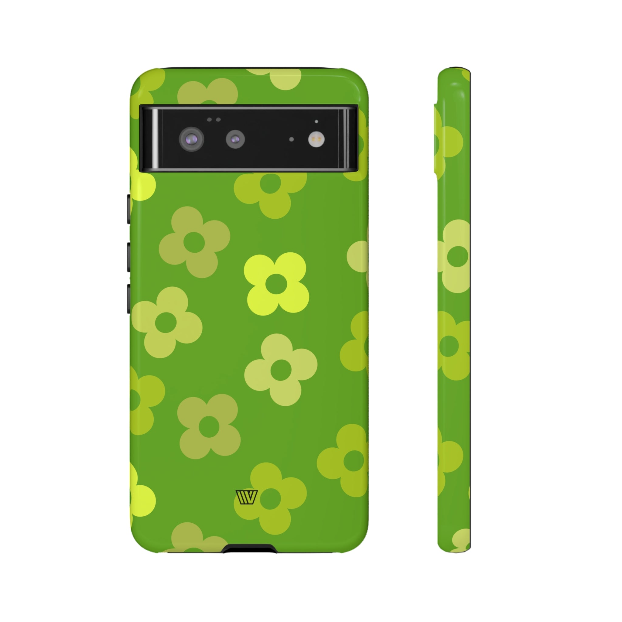 GREEN RETRO FLOWERS | Tough Phone Case