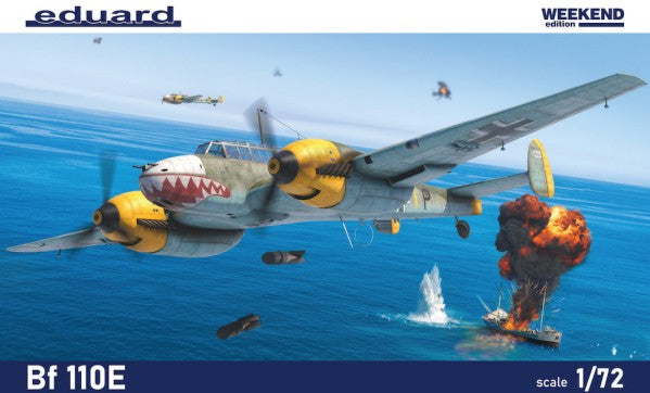 Eduard 7464 1/72 WWII Bf110E German Heavy Fighter (Wkd Edition Plastic Kit)